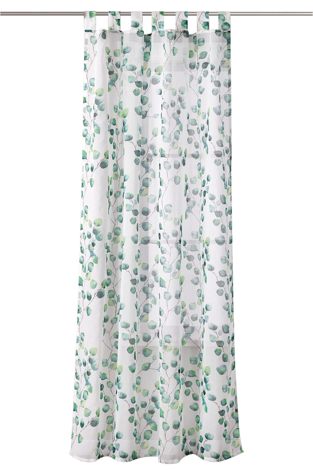 Joyswahl Gardine Florales (1 St), Schlaufe, halbtransparent, Mori-Stil, Lei günstig online kaufen