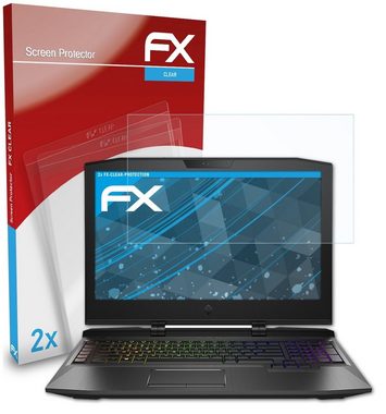 atFoliX Schutzfolie Displayschutz für HP Omen X 17-ap032ng 17,3 inch, (2 Folien), Ultraklar und hartbeschichtet