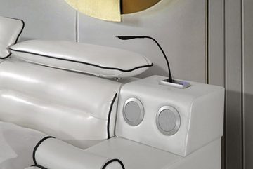 JVmoebel Bett Design Leder Betten Hotel Doppel Ablage Massage Liege Multifunktions
