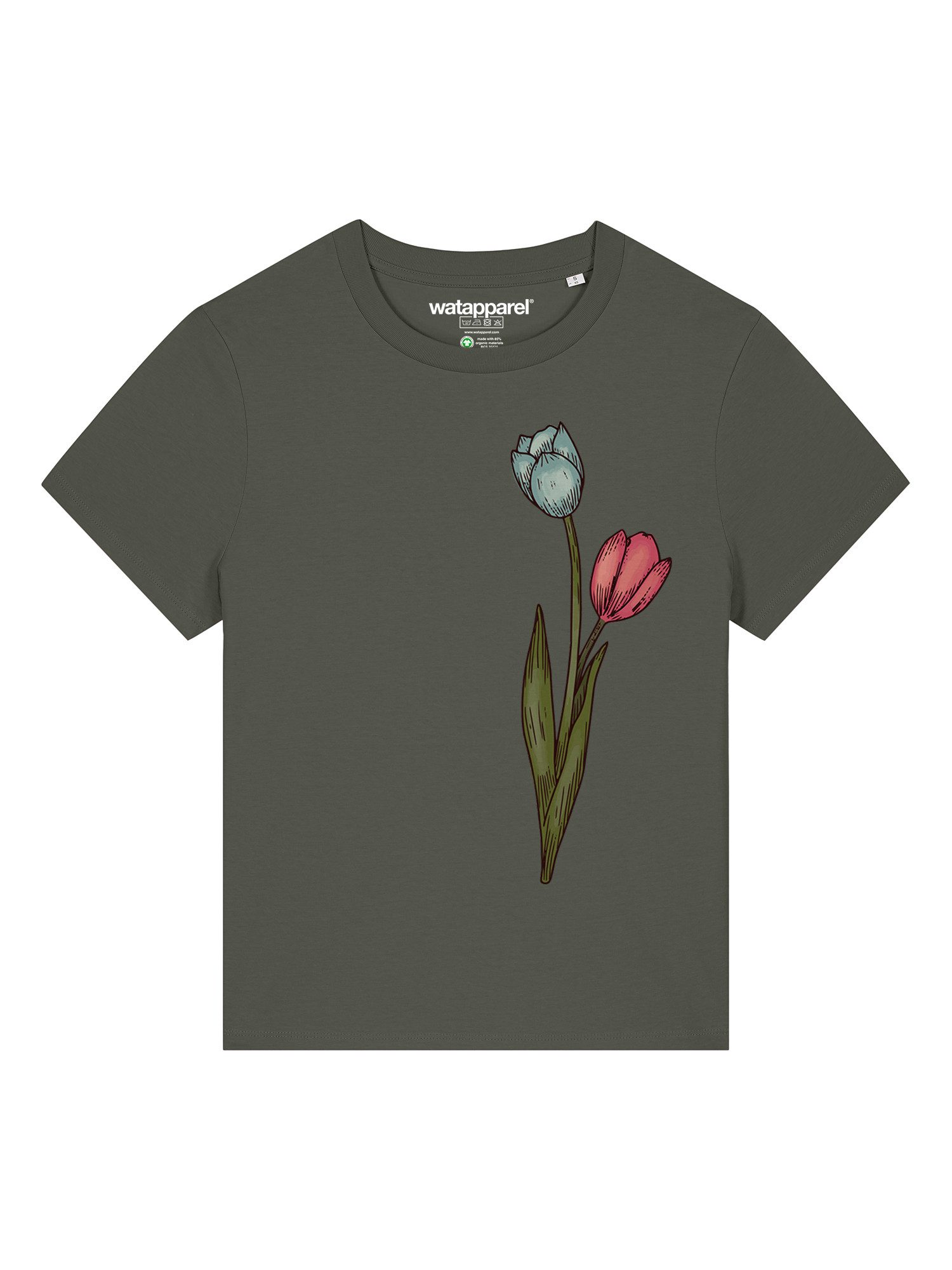 T-Shirt Blume in Wasserfarbe 05
