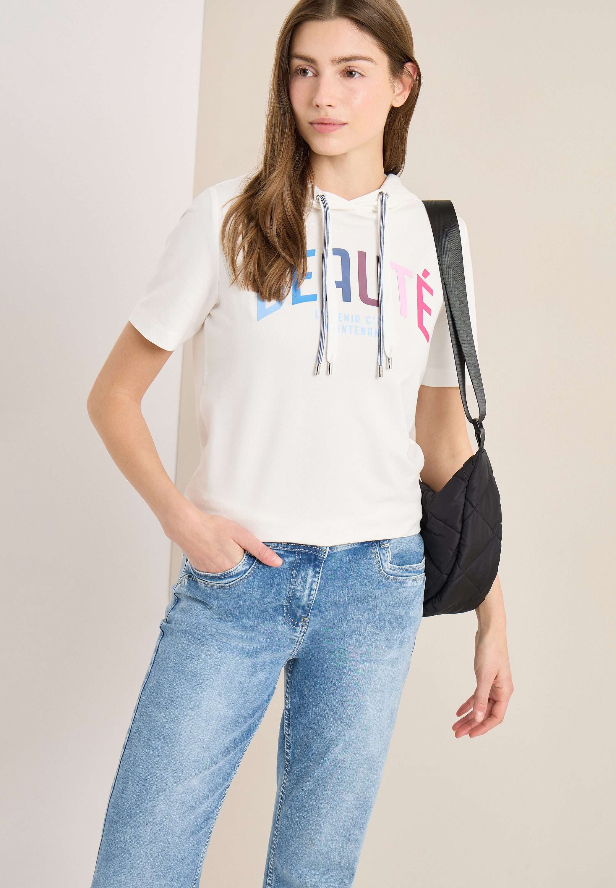 CECIL Kurzarmshirt mit Letter-Print günstig online kaufen