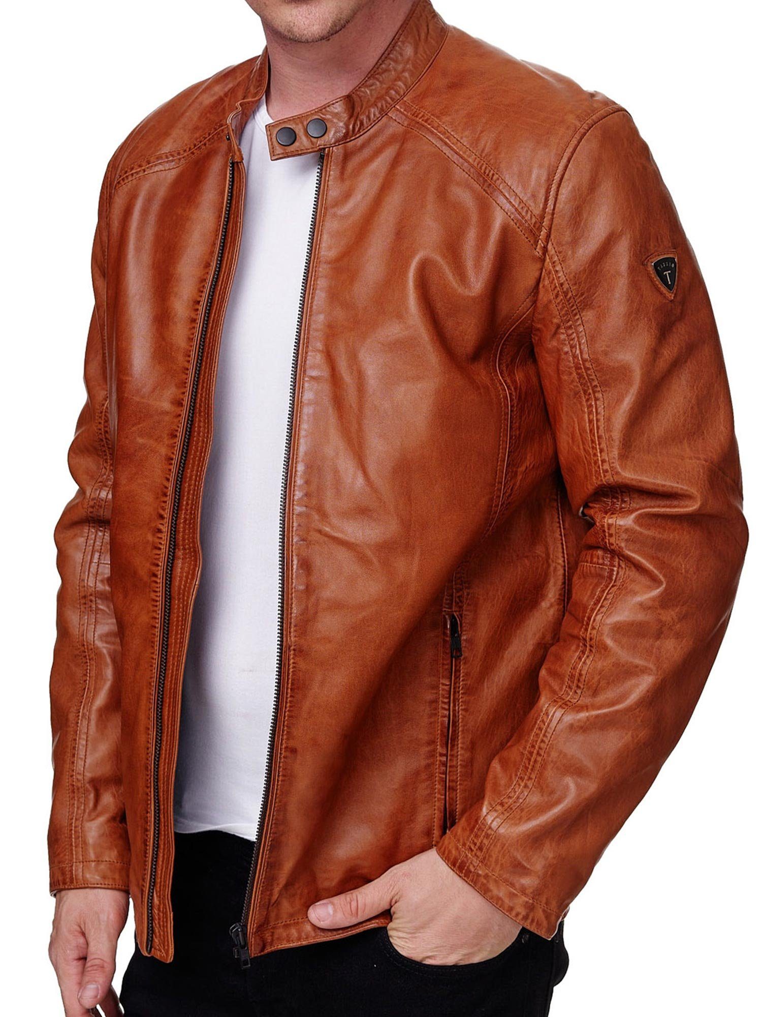 Tazzio Lederjacke 19707 moderne & zeitlose Echtleder Jacke