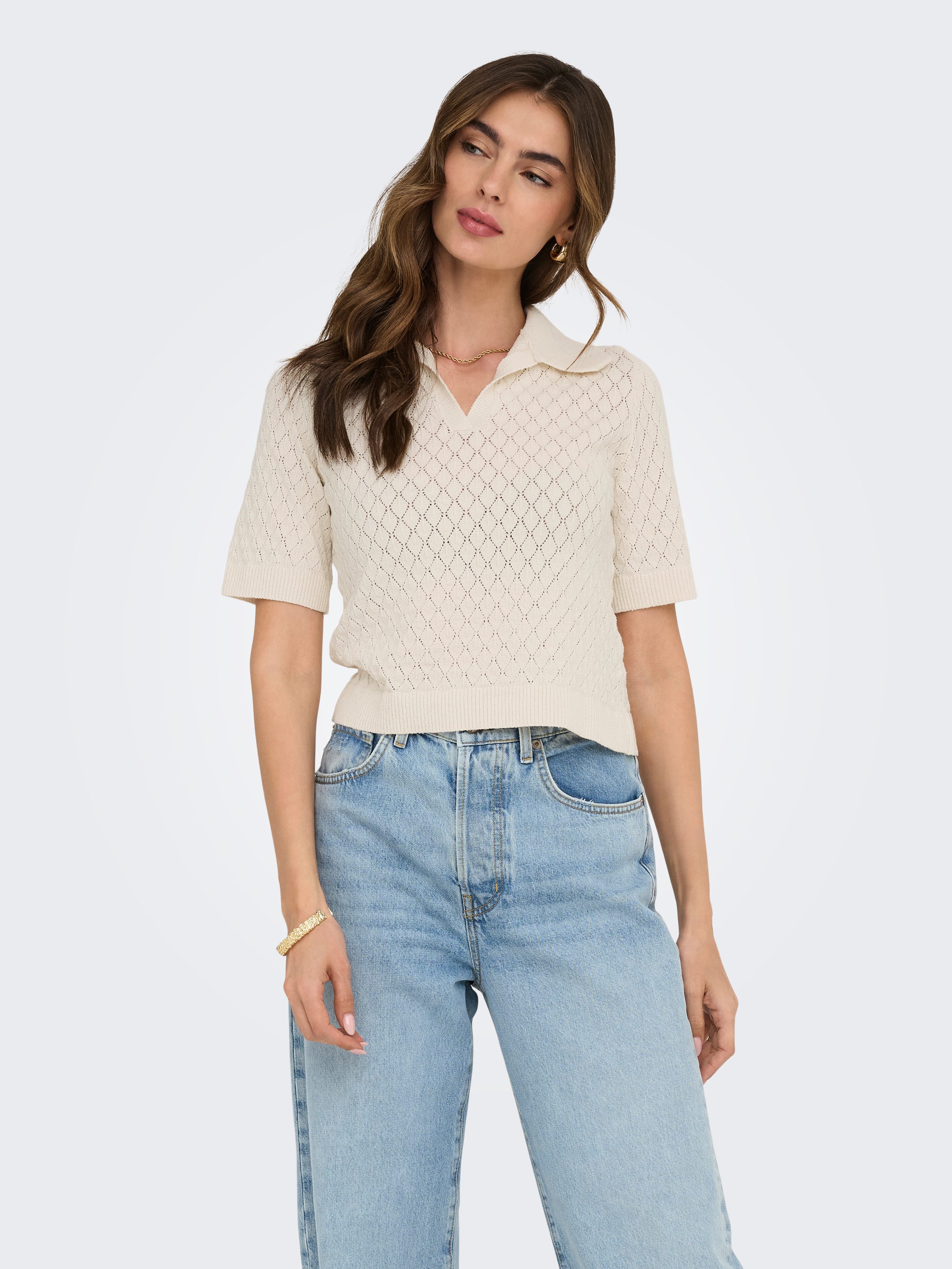 ONLY Poloshirt ONLCOSIMA SS STRUCTURE POLO KNT NCA günstig online kaufen