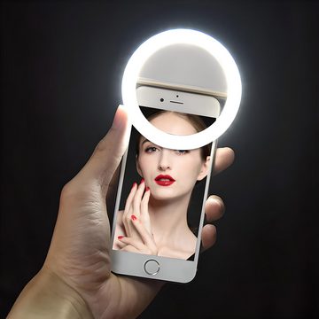 Retoo Ringlicht 36 LED Selfie Ring Licht Dimmbar Handy Blitz Foto Leuchte USB Kabel, 3 Lichtmodi, 36 starke LED-Dioden, Kompakte Größe erlaubt
