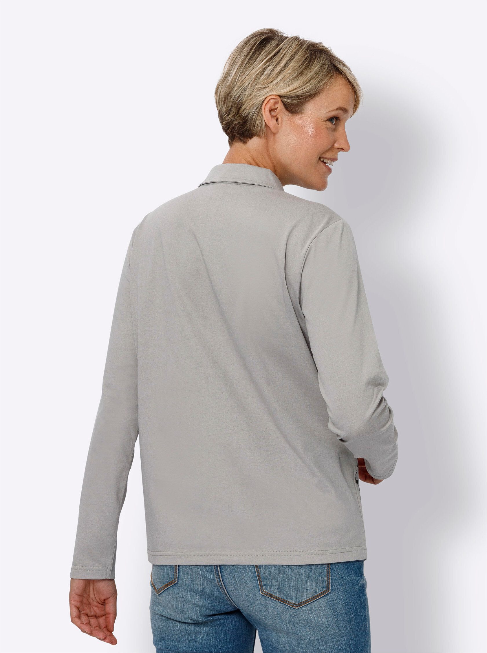 Sieh an! T-Shirt Langarm-Poloshirt . günstig online kaufen