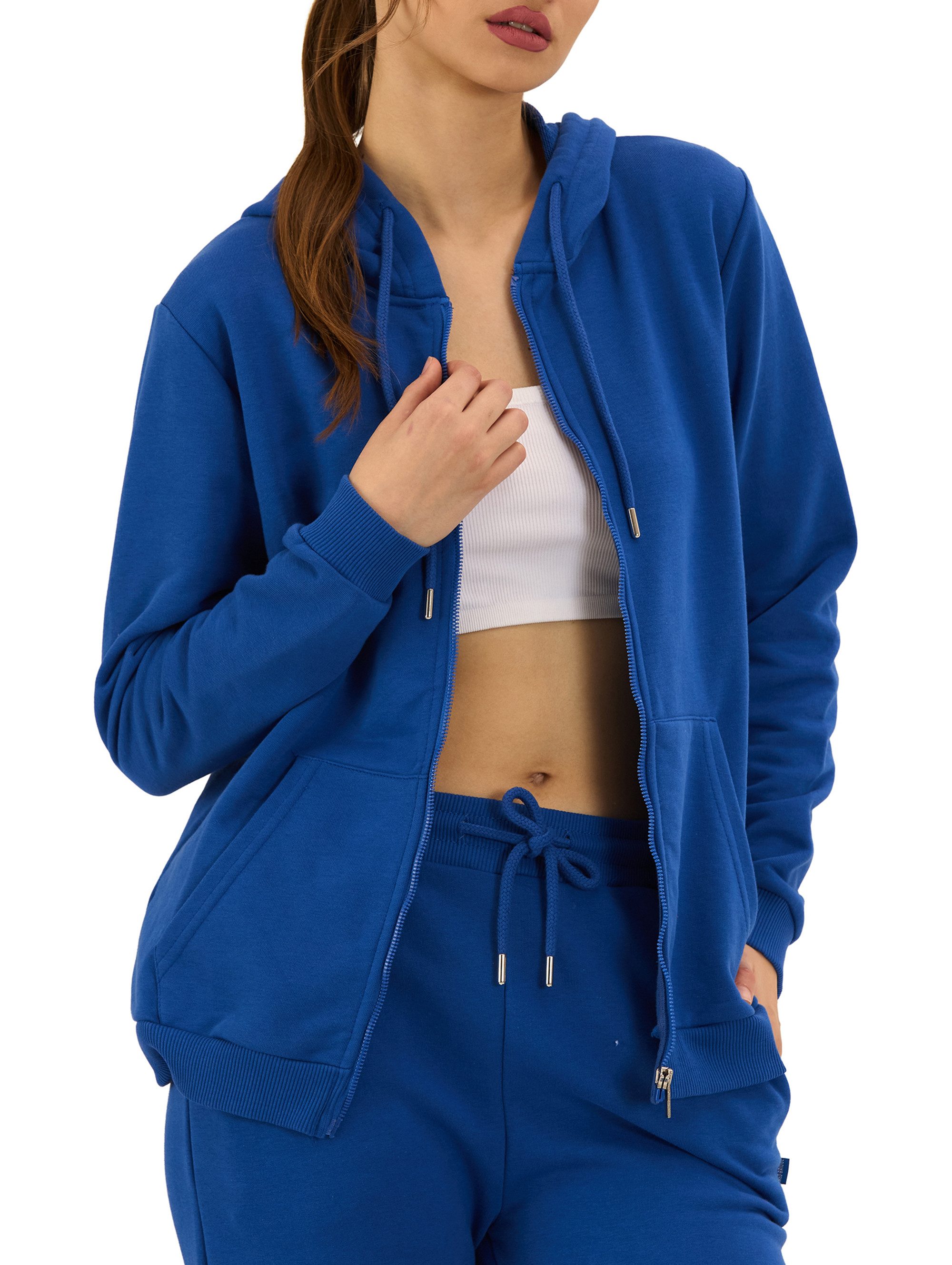 RedBridge Kapuzensweatjacke Basic mit Zipper und Kordelzug