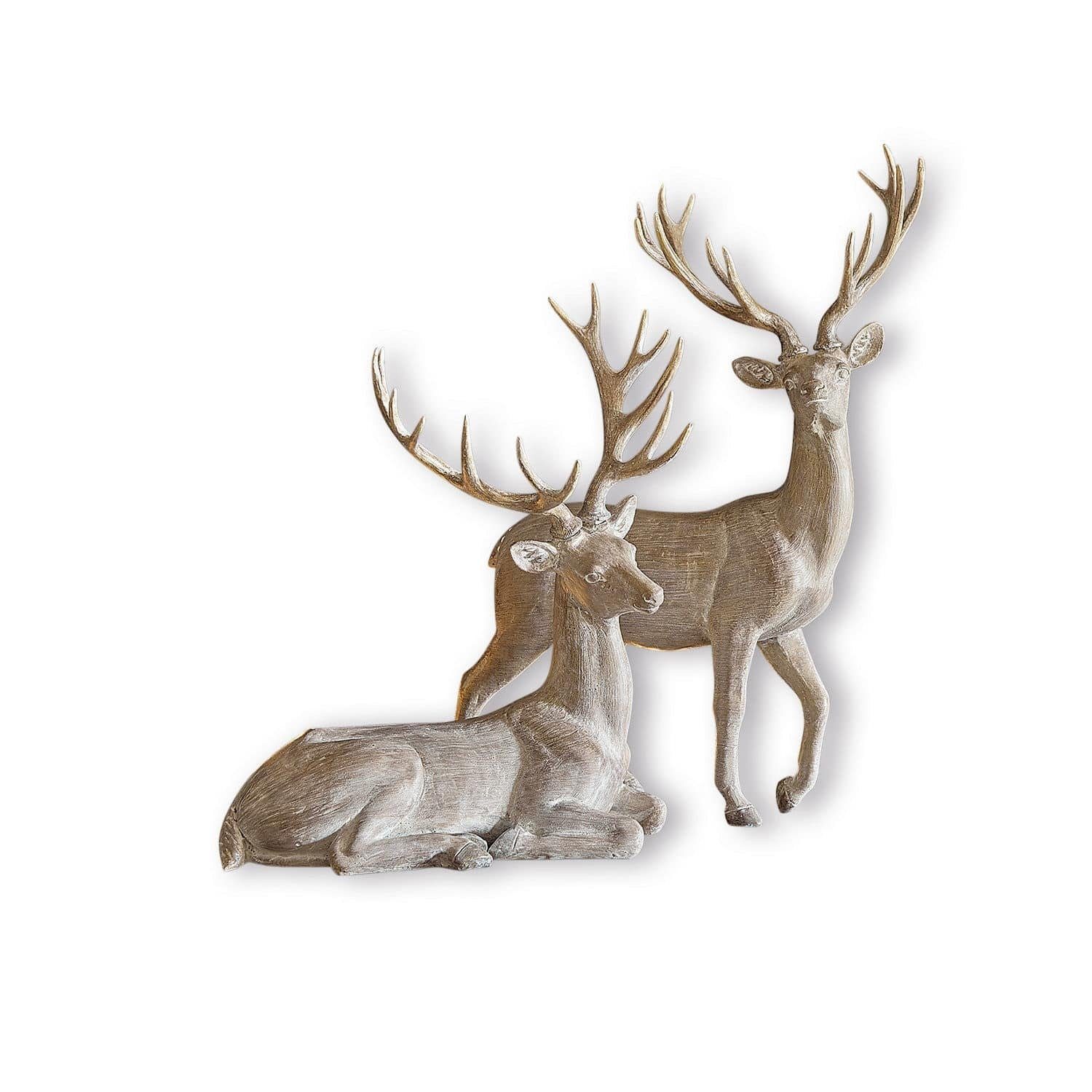 Mirabeau Dekofigur Hirsch 2er Set Barima antikbraun