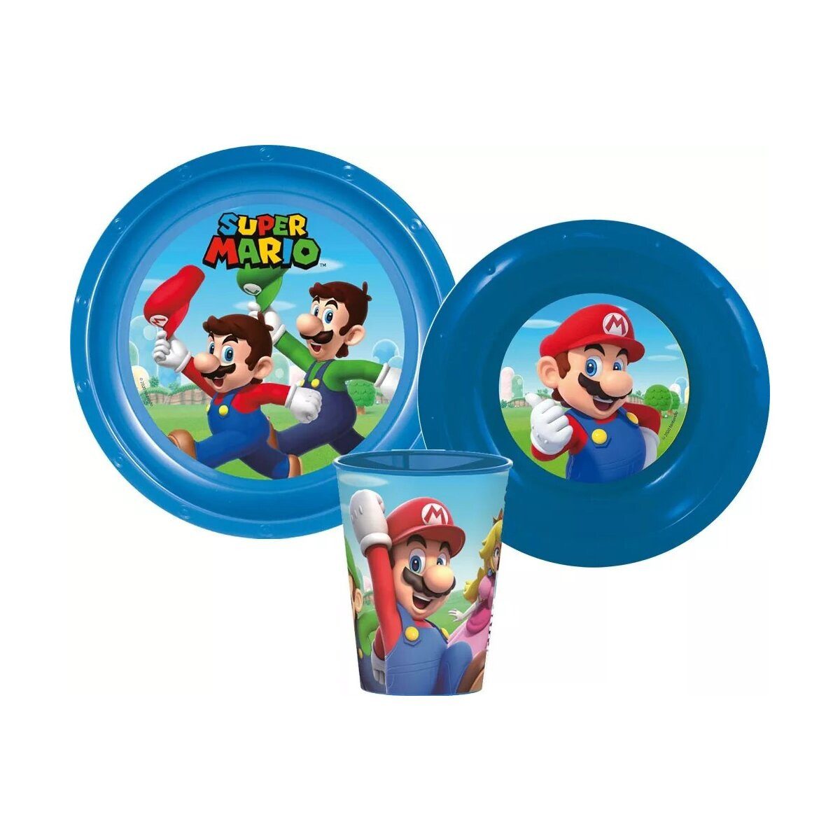 Super Mario Kindergeschirr-Set Super Mario Mushroom Kingdom Geschirr, set