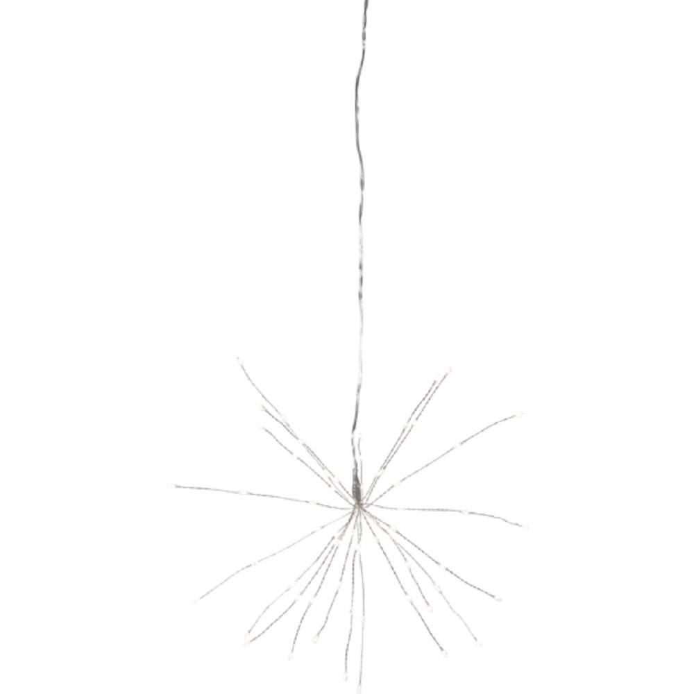 STAR TRADING LED Solarleuchte 710-17 LED-Hänger "FIREWORK" silber 60er weiß 26x26cm innen Batterie