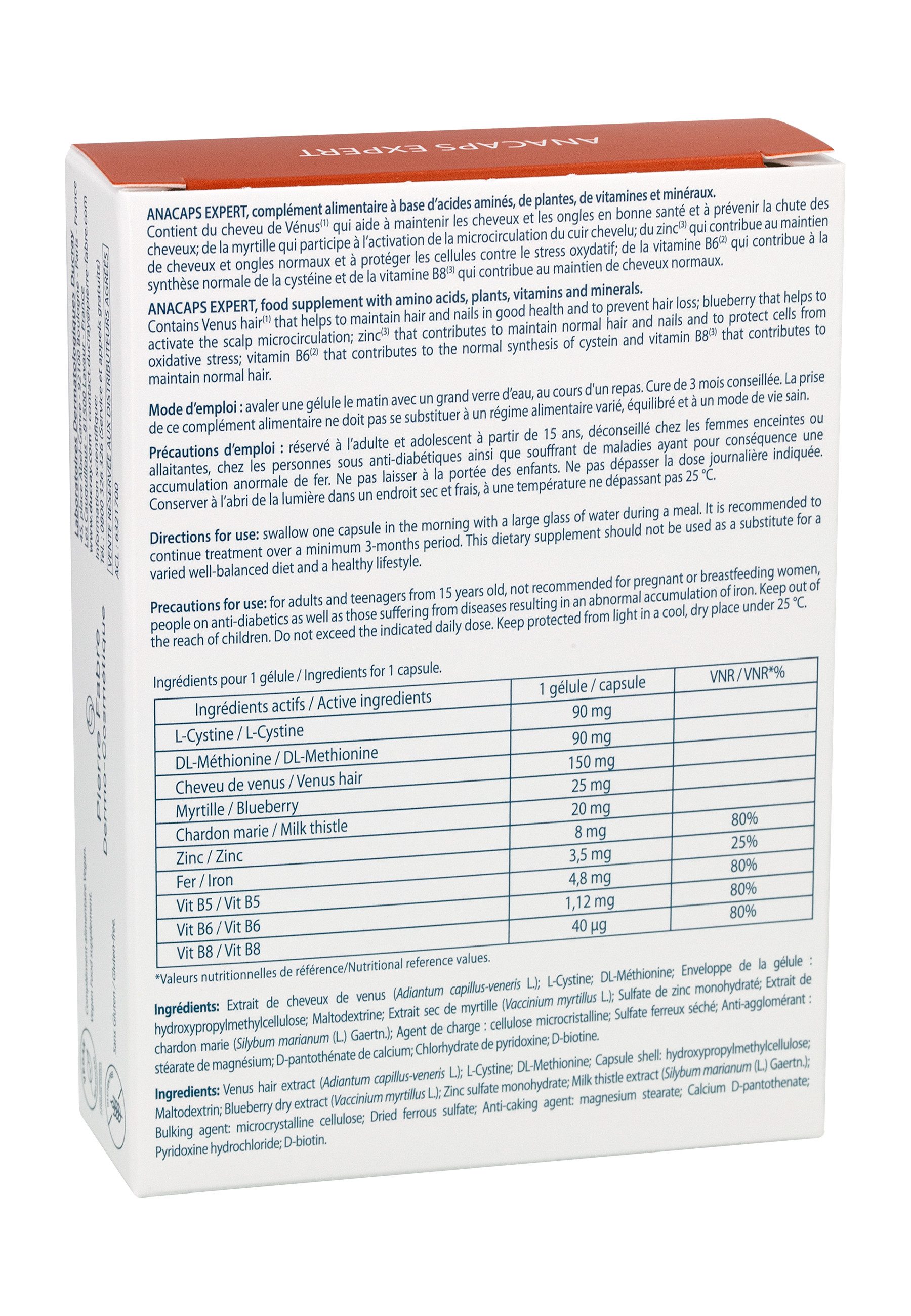 Ducray ANACAPS EXPERT Kapseln, 17.0 g, hilft Haarausfall vorzubeugen