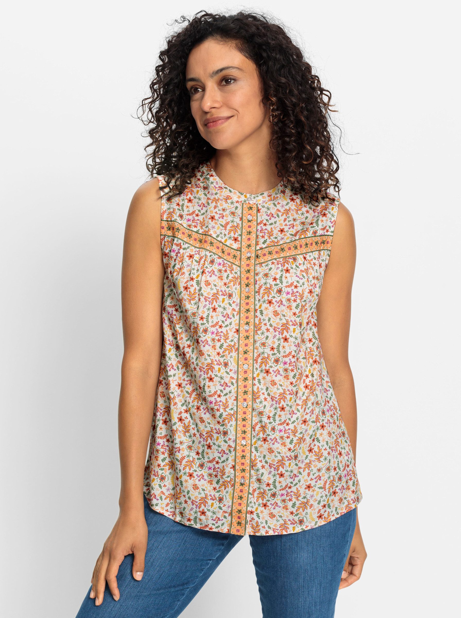 Klassische Bluse Druckbluse