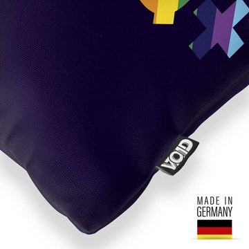 Kissenbezug, VOID (1 Stück), LGBTQ Banner Regenbogen Schriftzug progress Gay pride flag parade clu