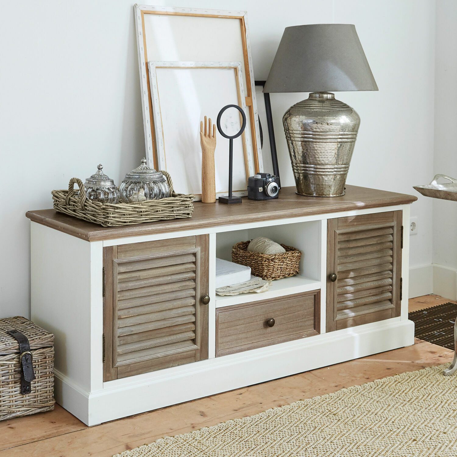 Mirabeau Kommode Sideboard Glencoe antikbraun/antikweiß