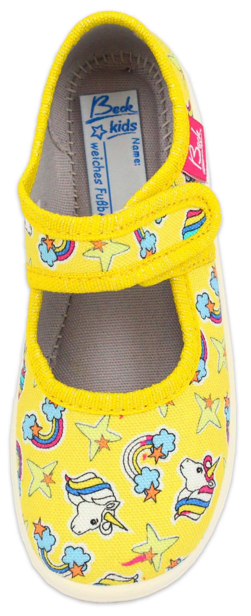Beck Hausschuh Yellow Dream Hausschuh (mit strahlenden Farben) schmale Passform, gepolsterte Innensohle – Bild 4 von 5