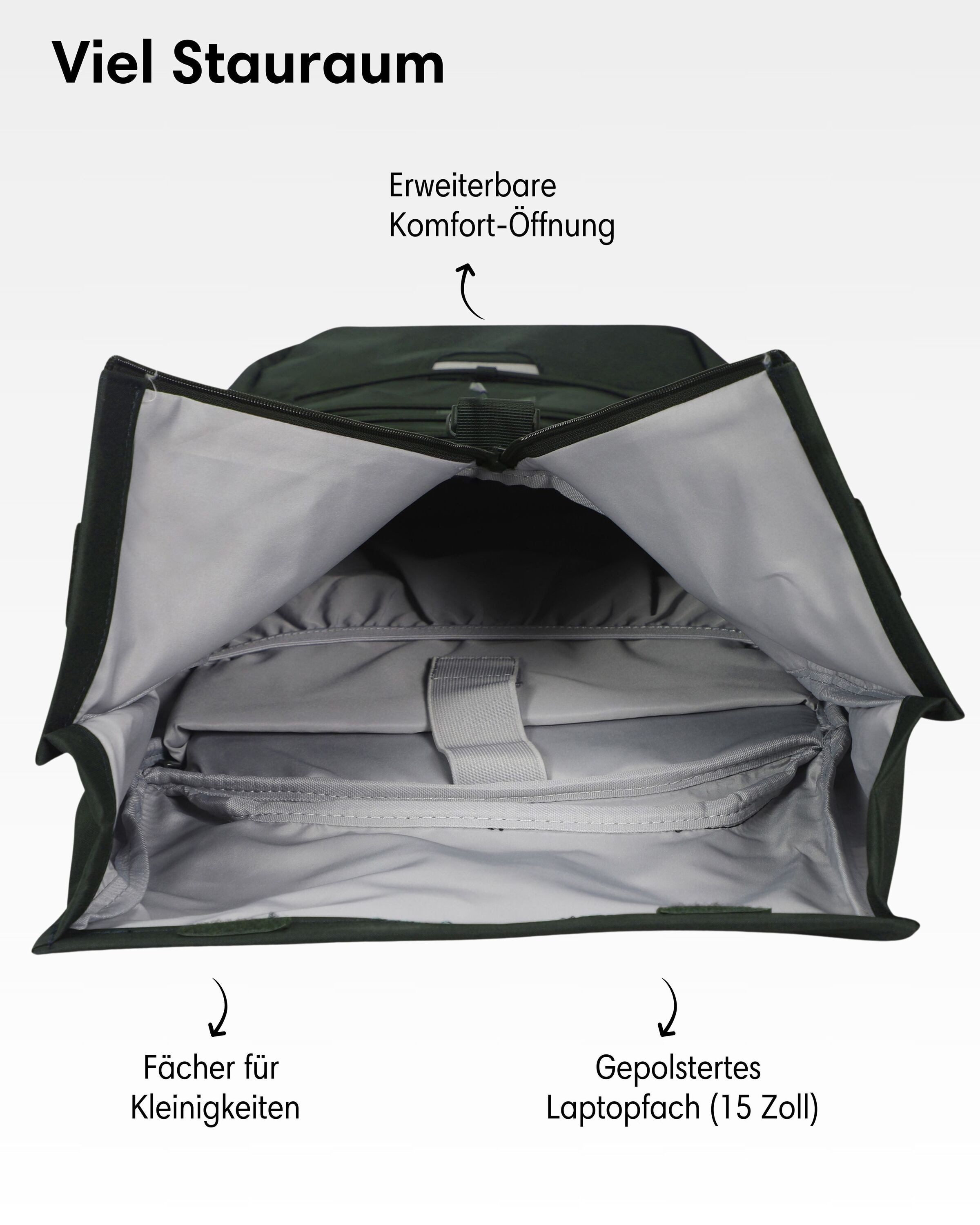 LARKSON Wanderrucksack Arvid Wanderrucksack mit Mesh-Polsterung (1-tlg), Trekkingrucksack 20L für Tagestouren, Abnehmbarer Hüftgurt