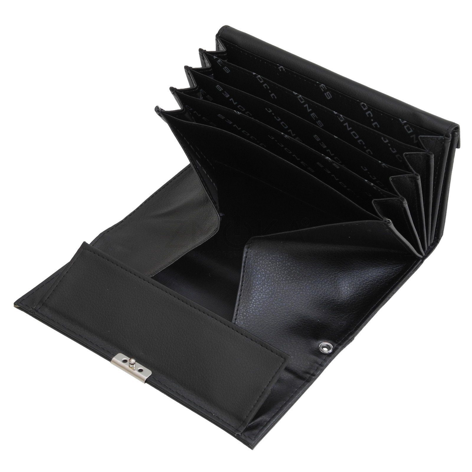 J.Jones Kellnerbörse J.JONES - Leder Kellnergeldbörse Taxibörse Kellnerbörse - Schwarz (1 Stück)