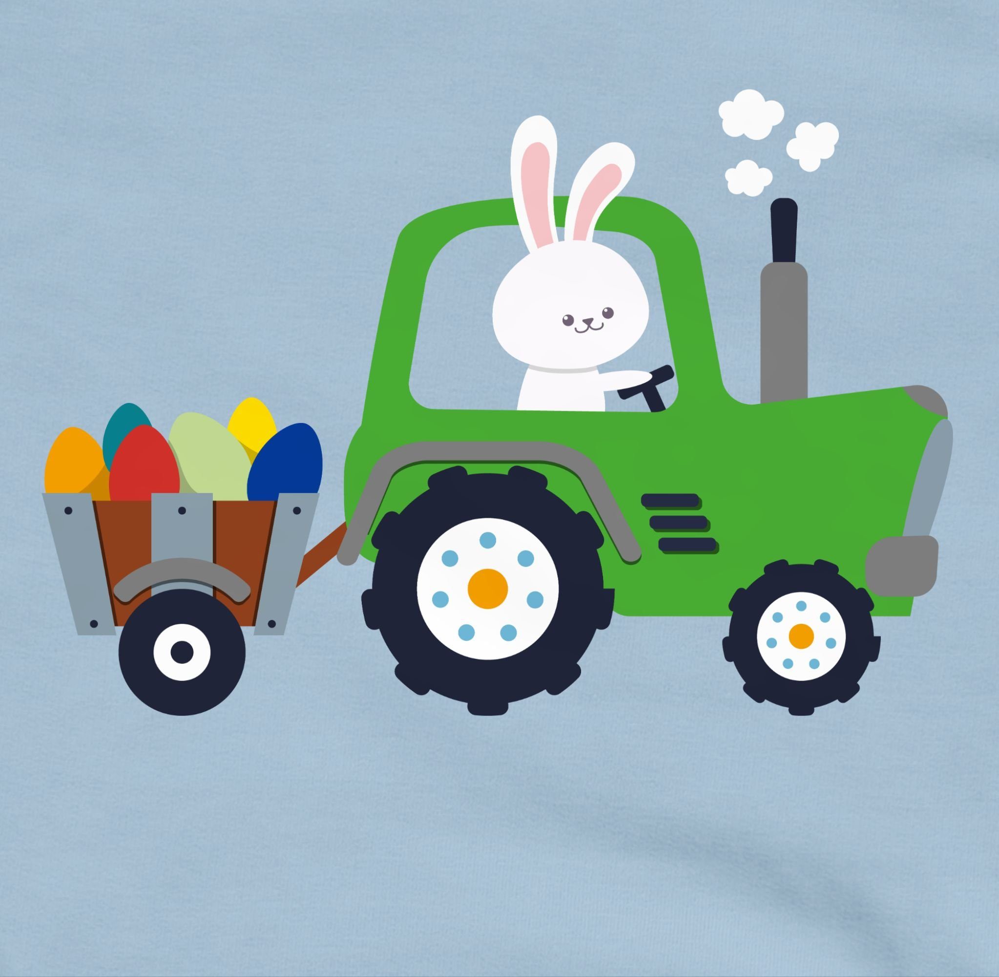 Ostern Traktor 1 Hase Geschenk Hellblau Ostereier Sweatshirt Shirtracer