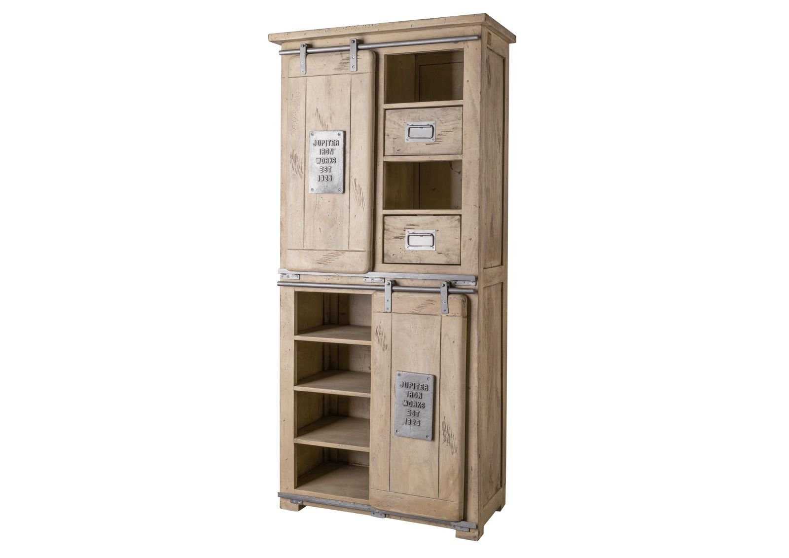 Massivmoebel24 Dreh-/Schwebetürenschrank #317 (Schrank Mango 80x45x175 günstig online kaufen