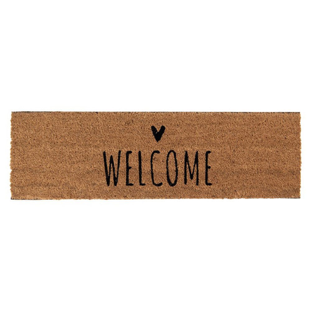 Clayre & Eef Fußmatte Fußmatte WELCOME natur mit schwarzer Schrift und Herz günstig online kaufen