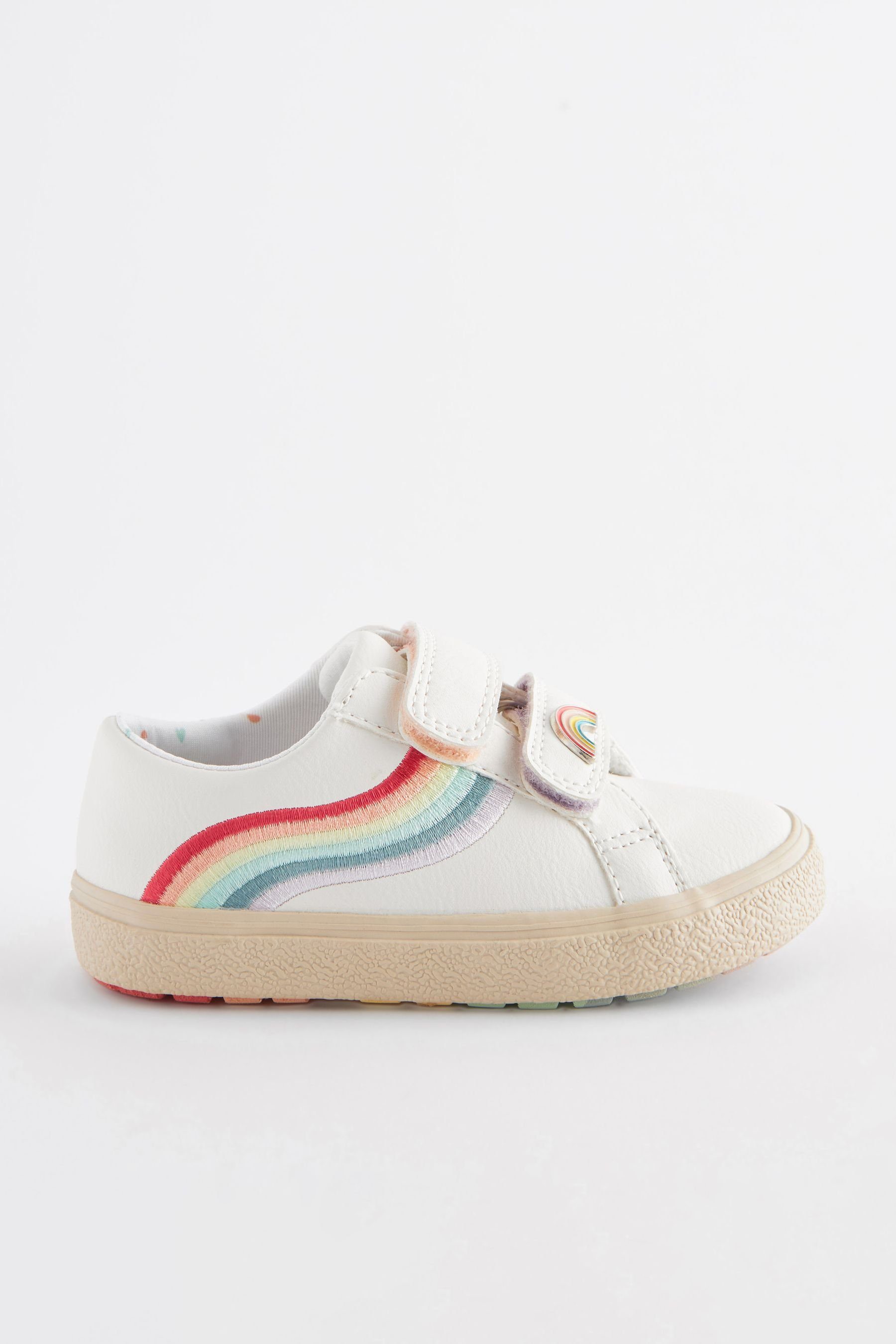 (1-tlg) Next White Slipper Sneaker mit Regenbogenmotiv