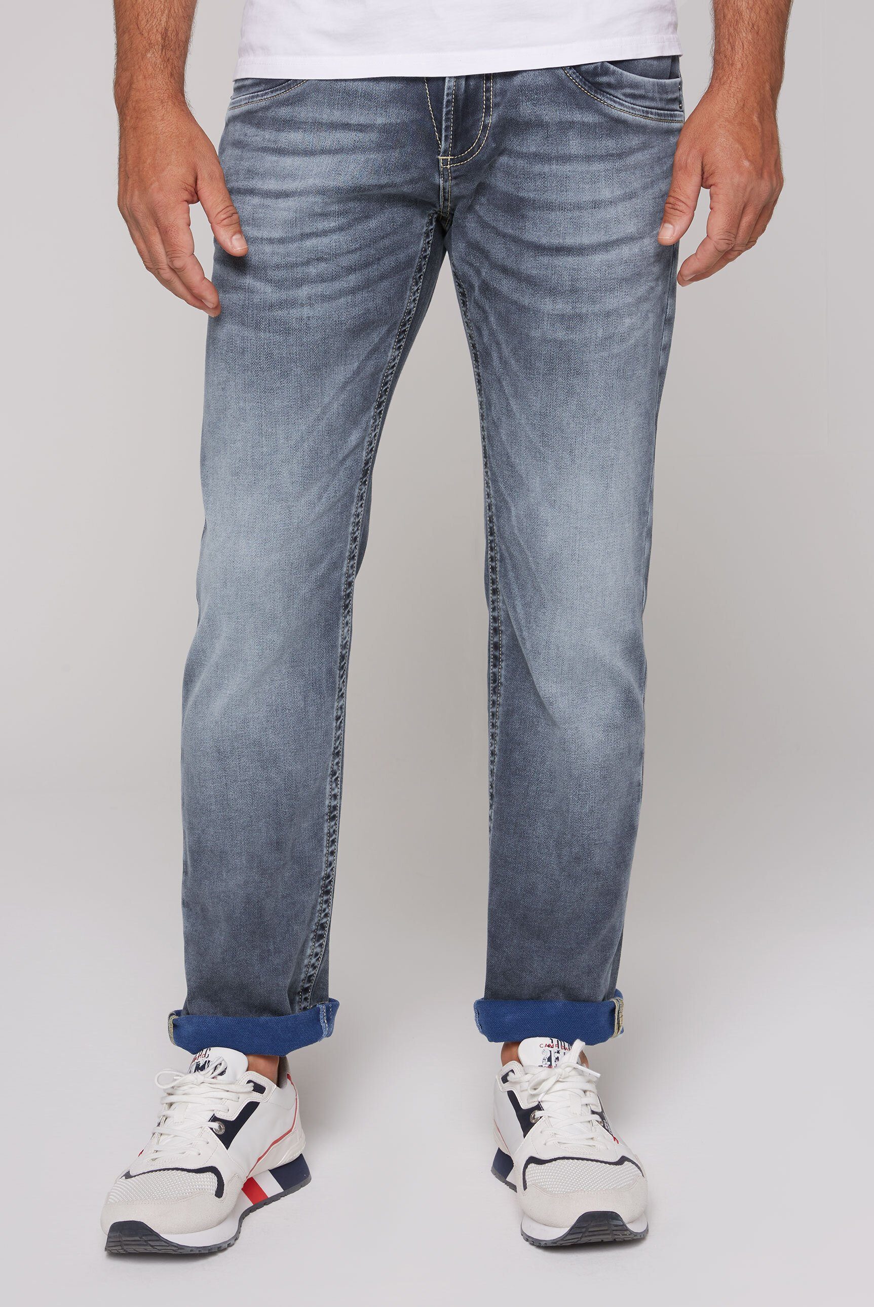 CAMP DAVID Regular-fit-Jeans Verschluss mit Knopfleiste