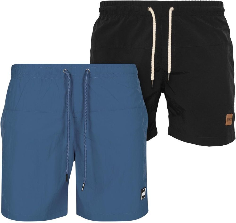 URBAN CLASSICS Badeshorts Block Swim Shorts 2-Pack