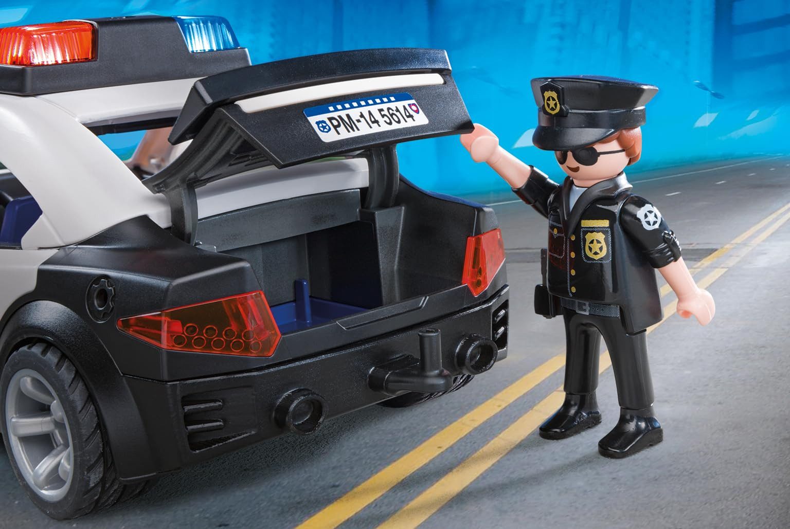 Playmobil® Spielwelt City Action Polizeiauto 5673, (30-tlg), PLAYMOBIL City Action Spielset