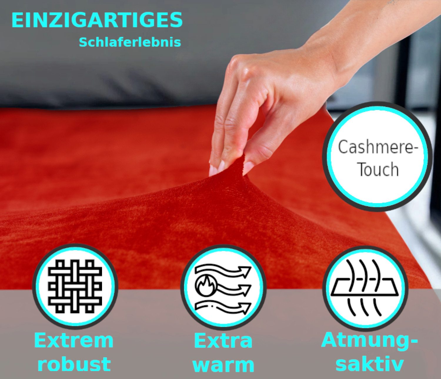 Malika Spannbettlaken Warme Spannbettlaken Cashmere-Touch Bettlaken Fleece günstig online kaufen