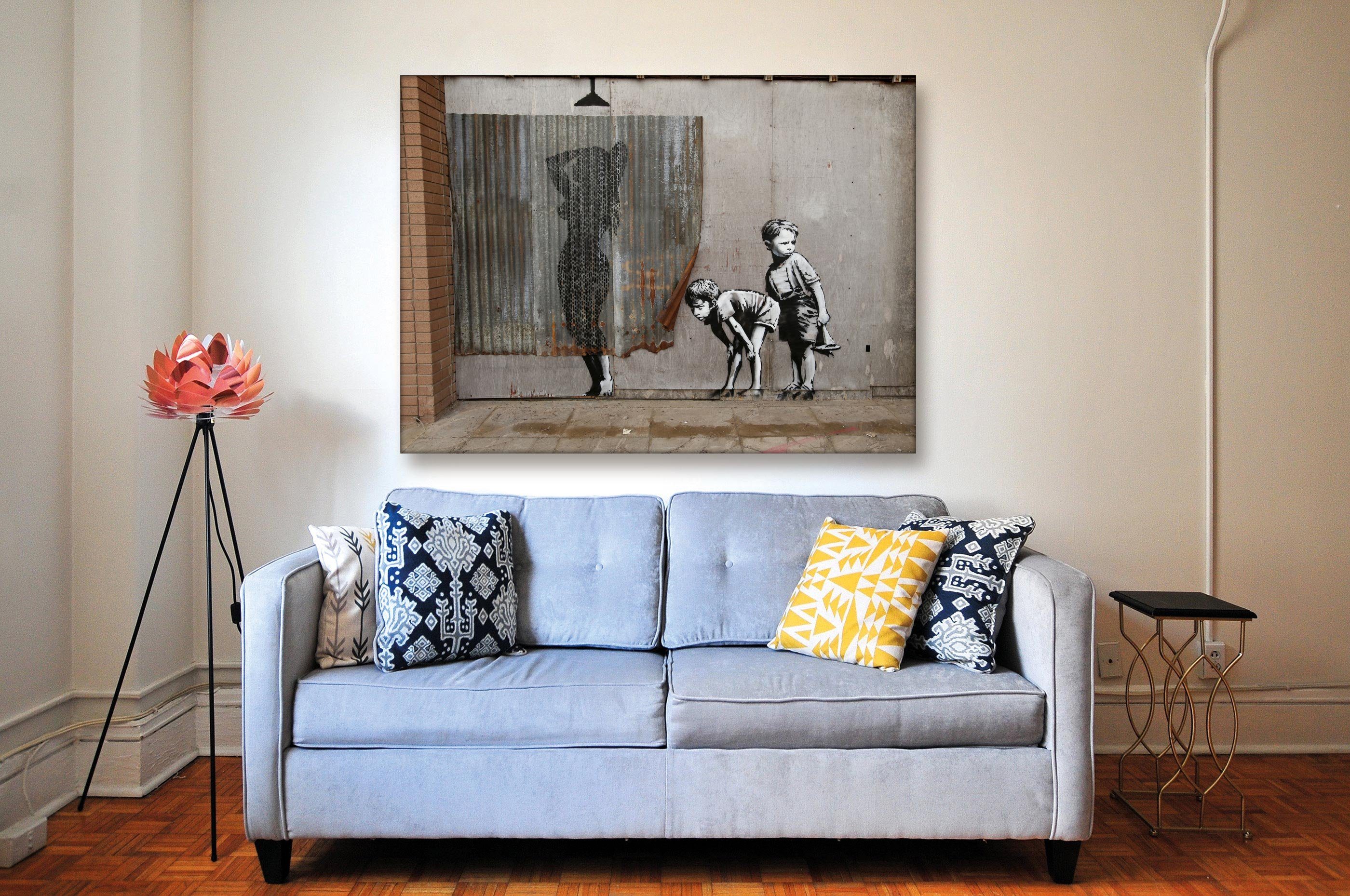 Leinwando Leinwandbild Banksy bild girl women's günstig online kaufen