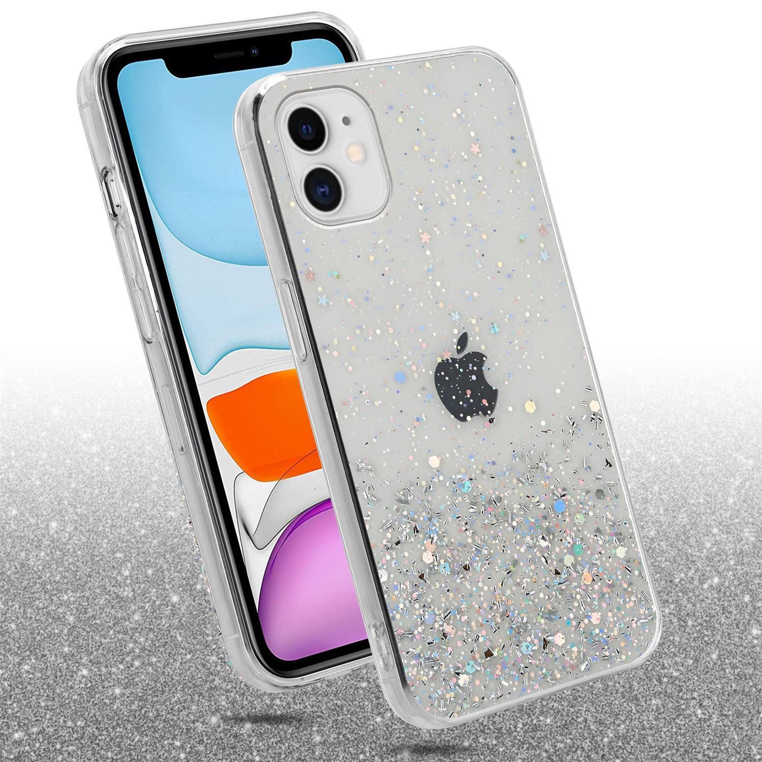 Cadorabo Handyhülle für iPhone 11 PRO MAX Hülle Apple iPhone 11 PRO MAX, Flexible TPU Silikon Handy Schutzhülle - Hülle - mit Glitzer