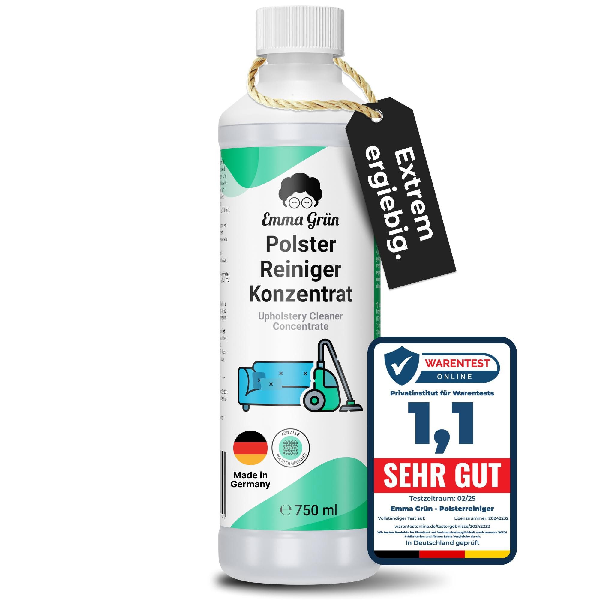 Emma Grün Sofa Reiniger Konzentrat Polsterreiniger (1x Polster Konzentrat 750 ml, 2x Polster Konzentrat 750 ml, 5x Polster Konzentrat 750 ml)