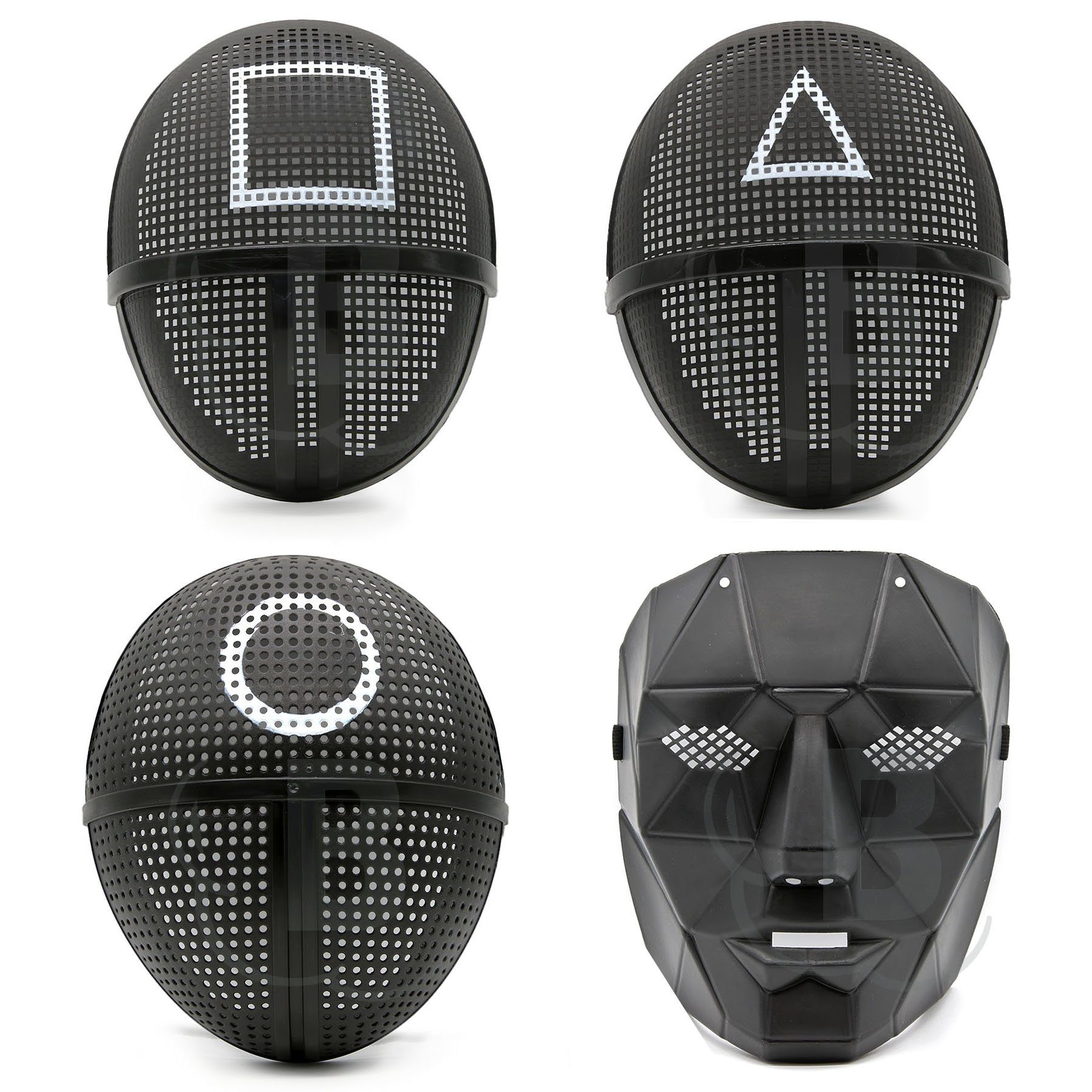 Verkleidungsmaske Maske Kreis Spielmasken 25cm Tintenfisch Chef Frontmann Rund Drei