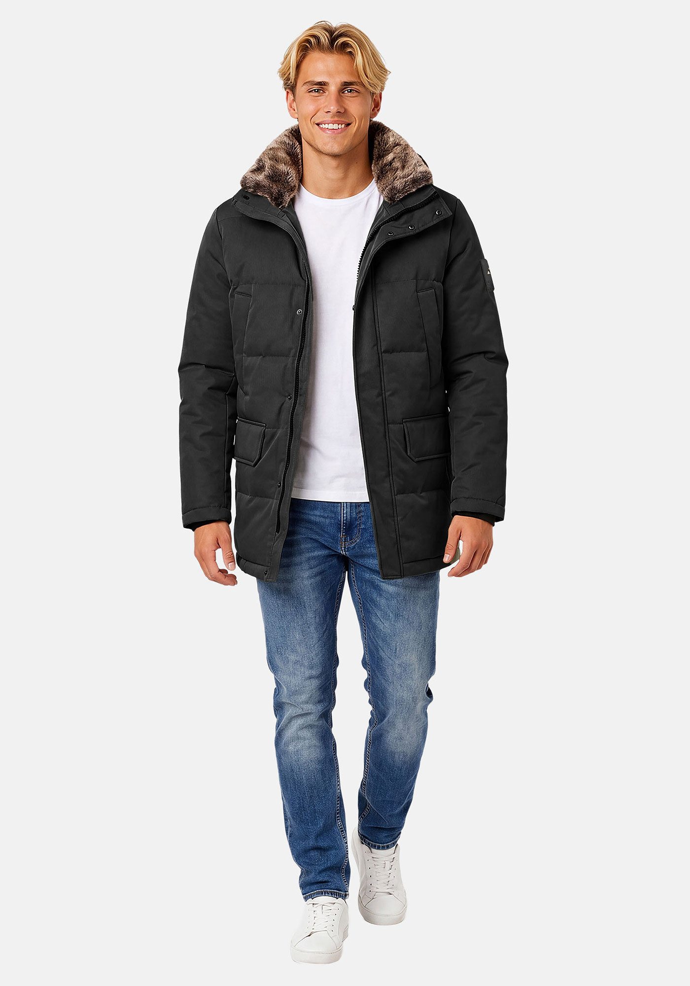 Alessandro Salvarini Winterjacke ASGiova Parka mit warmem Kunstfellkragen und hochwertigem Obermaterial