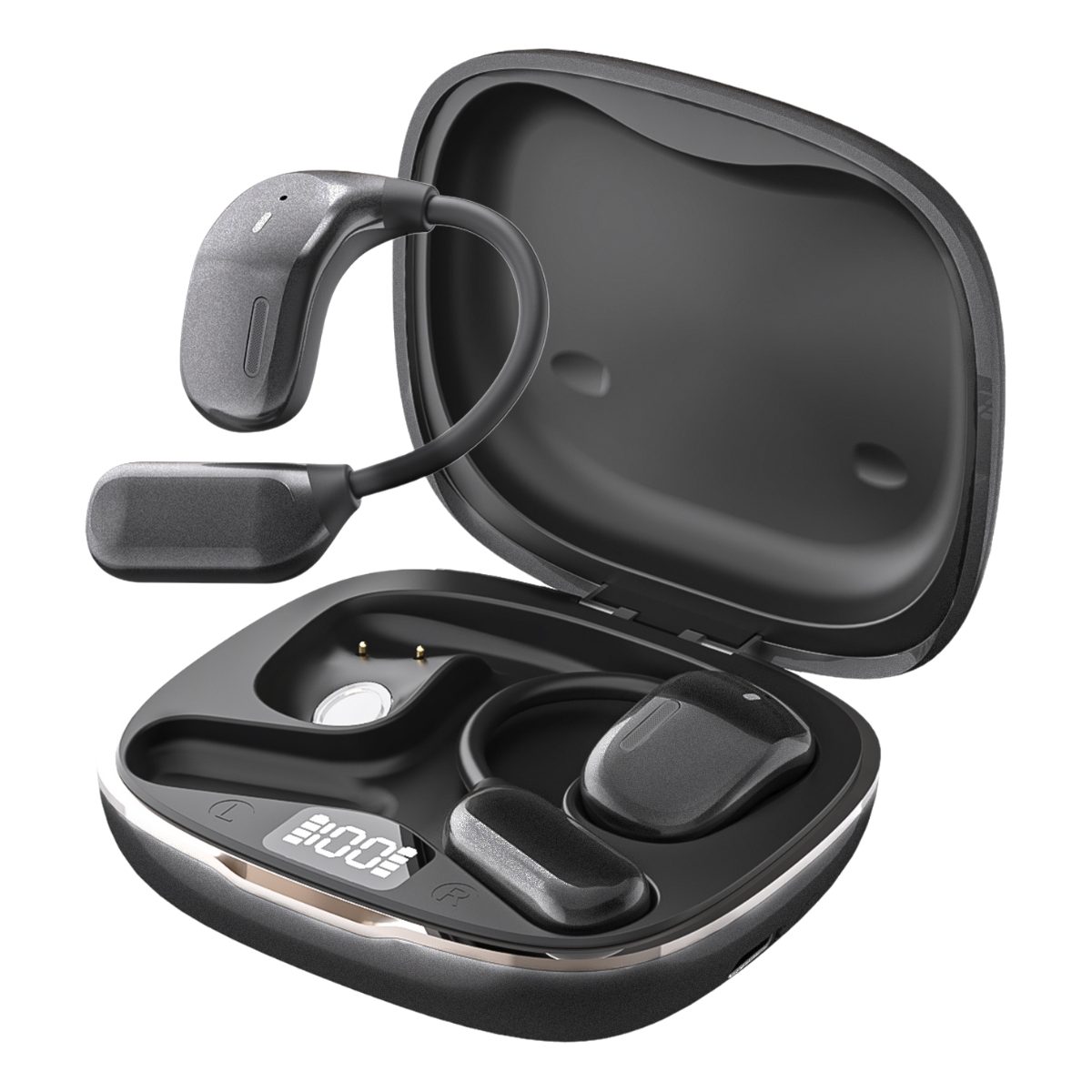 ibettertec Open Ear Kopfhörer, In Ear Kopfhörer, Kopfhörer Bluetooth 5.4 Open-Ear-Kopfhörer (Reduzierung des Anrufrauschens und Intelligente Bassoptimierung, Open Noise Cancelling Kopfhörer, IPX4 Wasserdichte Kabellose Sport Bluetooth Kopfhörer mit Ohrhak