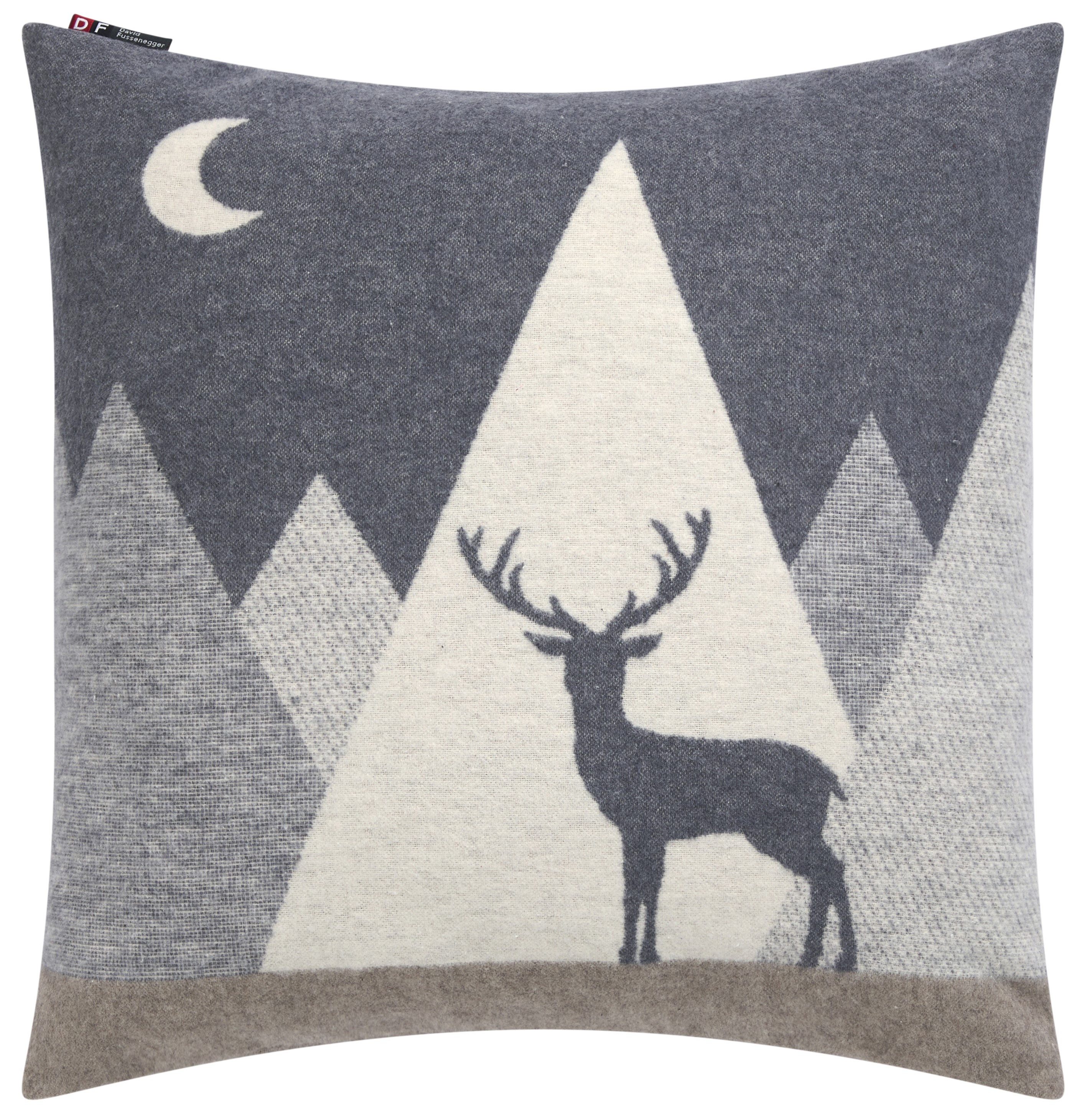 DAVID FUSSENEGGER Kissenhülle Silvretta 'Berge modern' 50 x 50 cm Grau günstig online kaufen