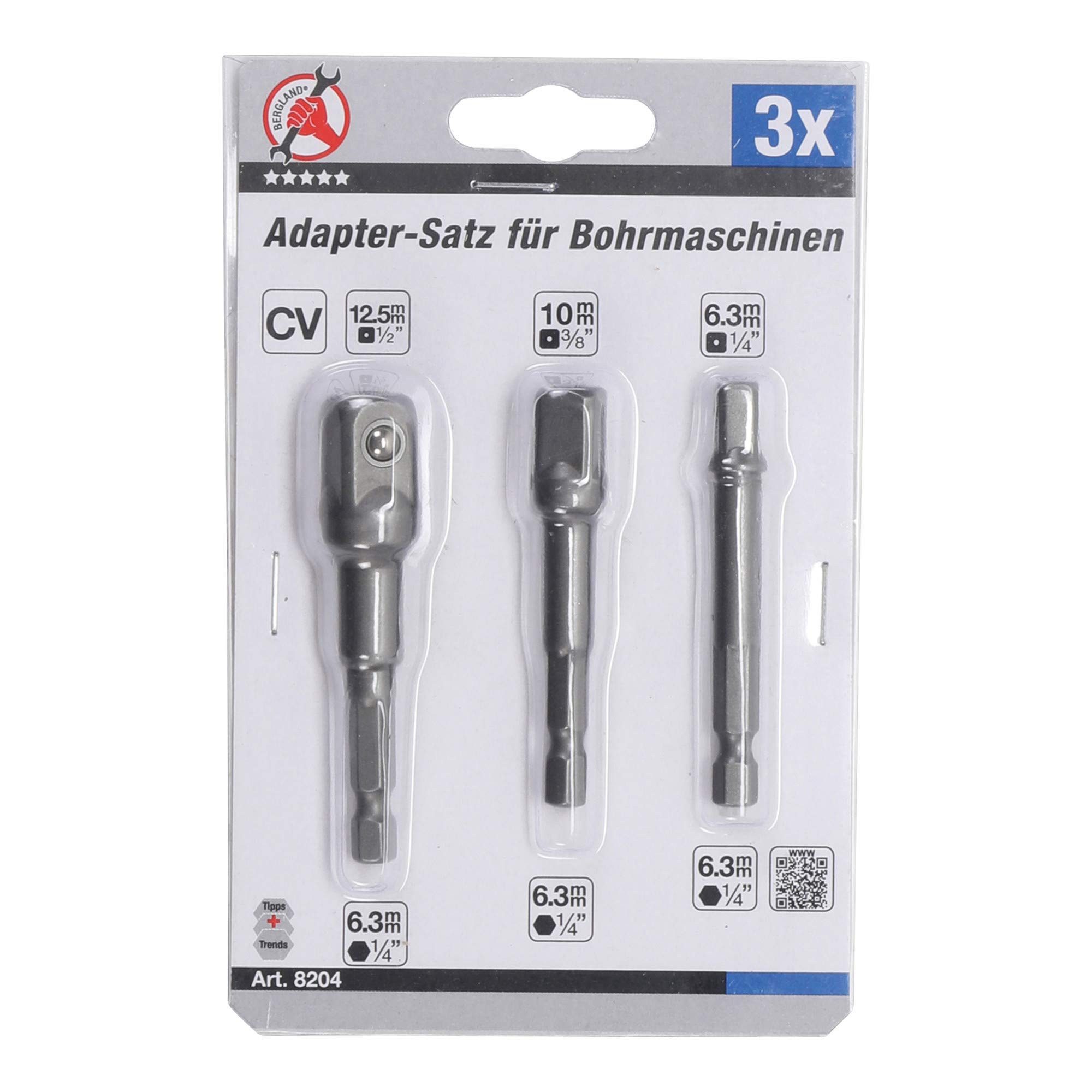 BGS Bohrer- und Bit-Set BGS Do it yourself Adapter-Satz für Bohrmaschinen Antrieb Außensechska