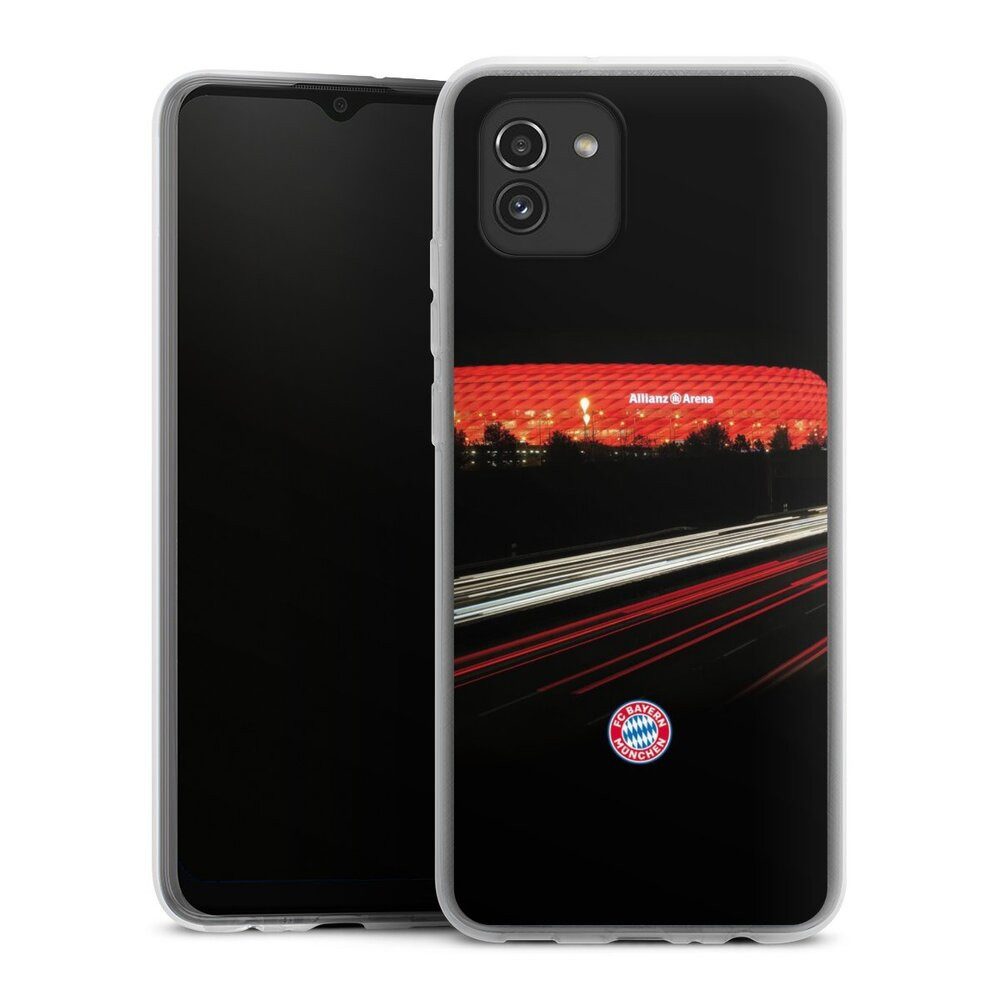 DeinDesign Handyhülle FC Bayern München FCB Stadion FC Bayern München Allianz Arena, Samsung Galaxy A03 Silikon Hülle Bumper Case Handy Schutzhülle