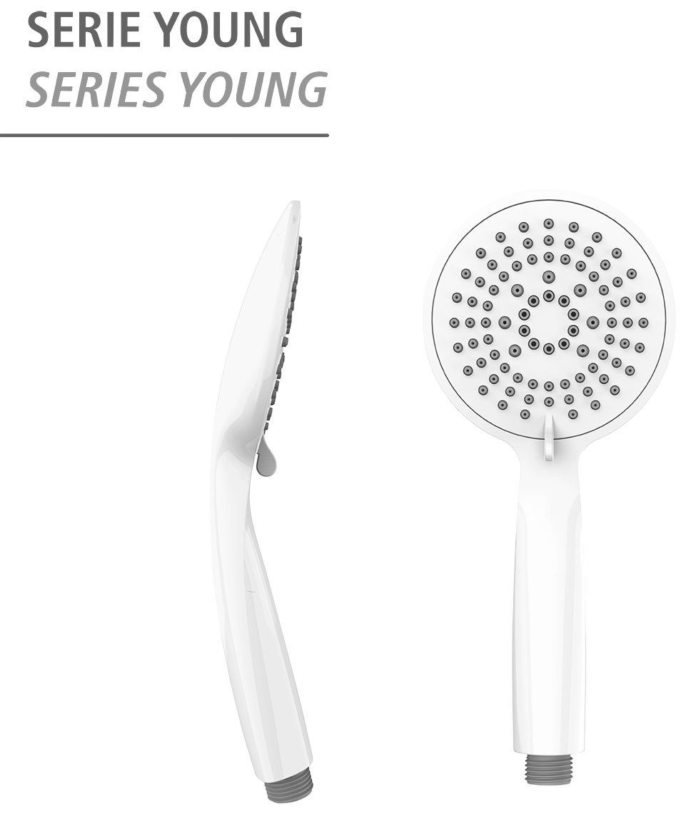 WENKO Handbrause Young, Weiß, Ø 11 cm