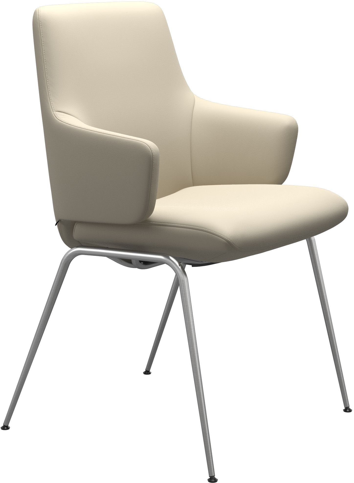 Stressless® Polsterstuhl Laurel, Low Back mit Armlehne, Größe L, mit Beinen aus Stahl in Chrom glänzend