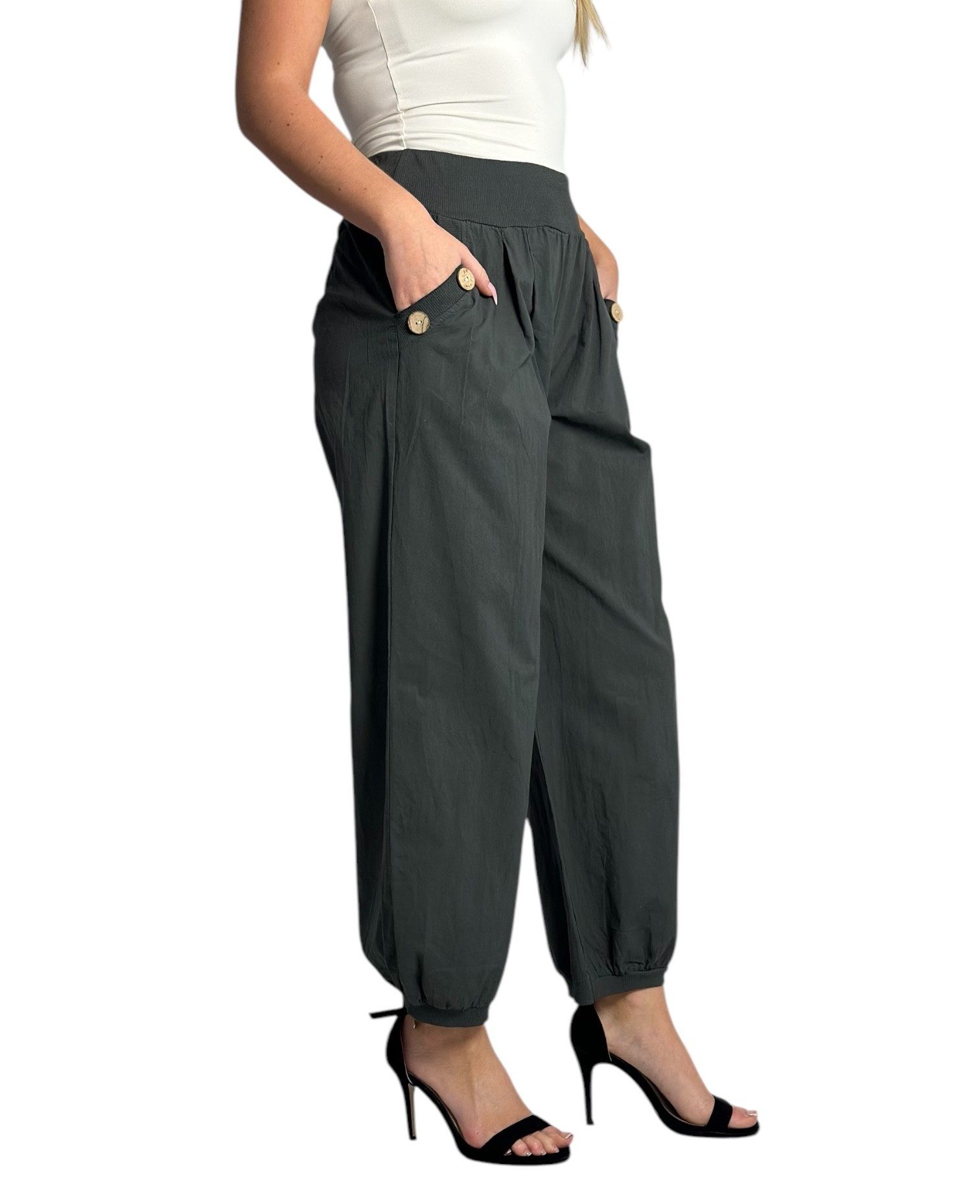 Mississhop Haremshose Damen Baumwolle Aladinhose Unifarbe Hose Sommerhose M günstig online kaufen