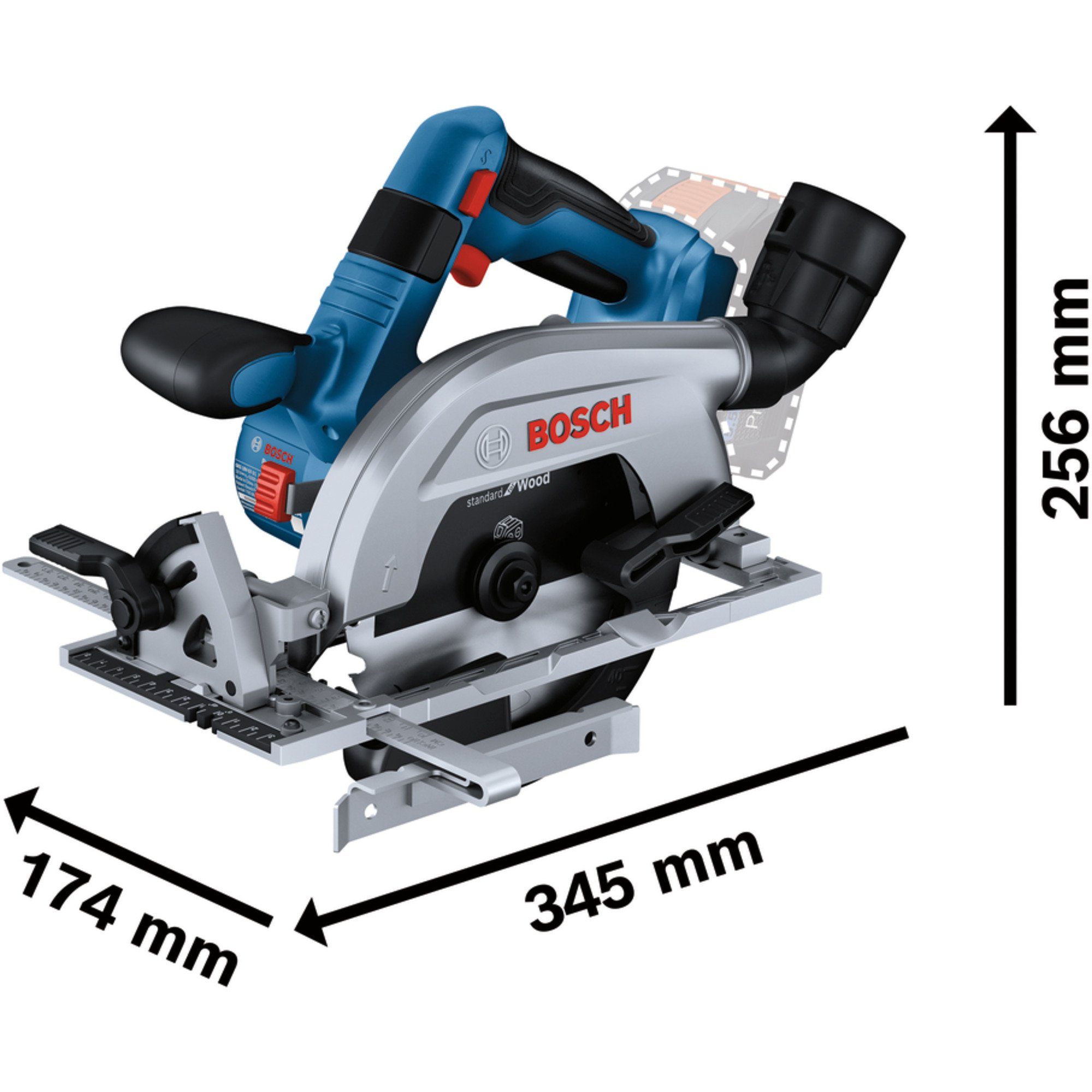 Bosch Professional GKS Akku-Handkreissäge BOSCH Handkreissäge 18V-57-2