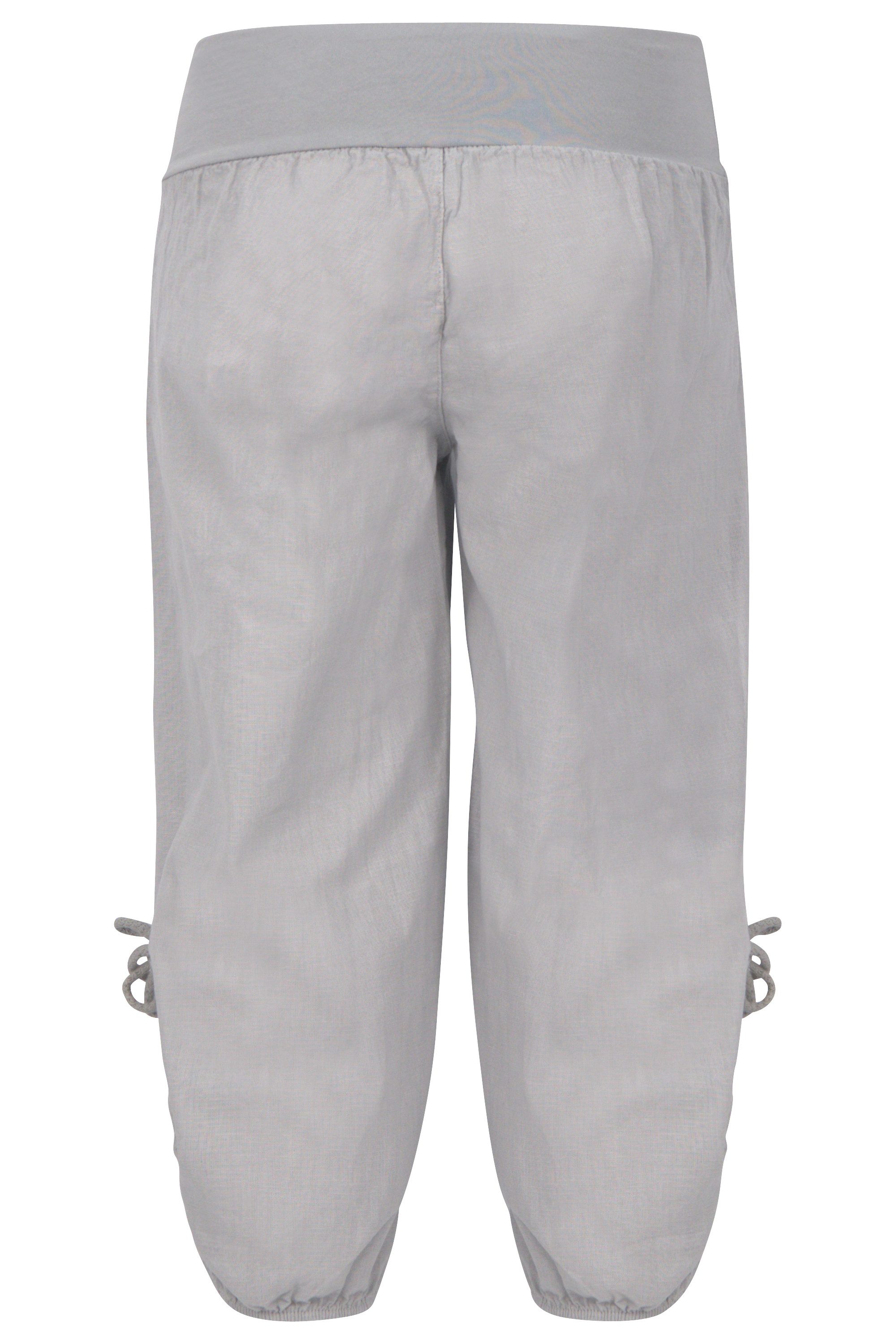 malito more than fashion Caprihose malito Damen Capri Hose aus Leinen, Stoffhose in Unifarben, Freizeit 3/4 Leinenhose