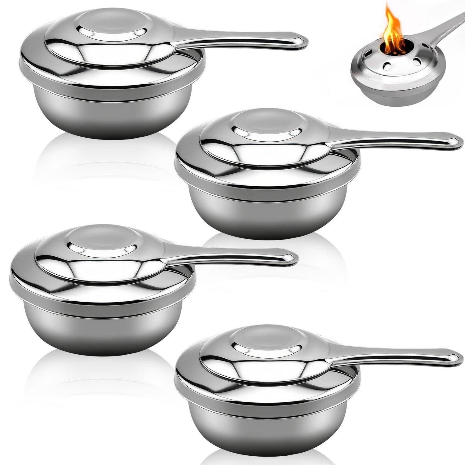 LuxusKollektion Fondue Fondue Brenner Edelstahl 4 Stück