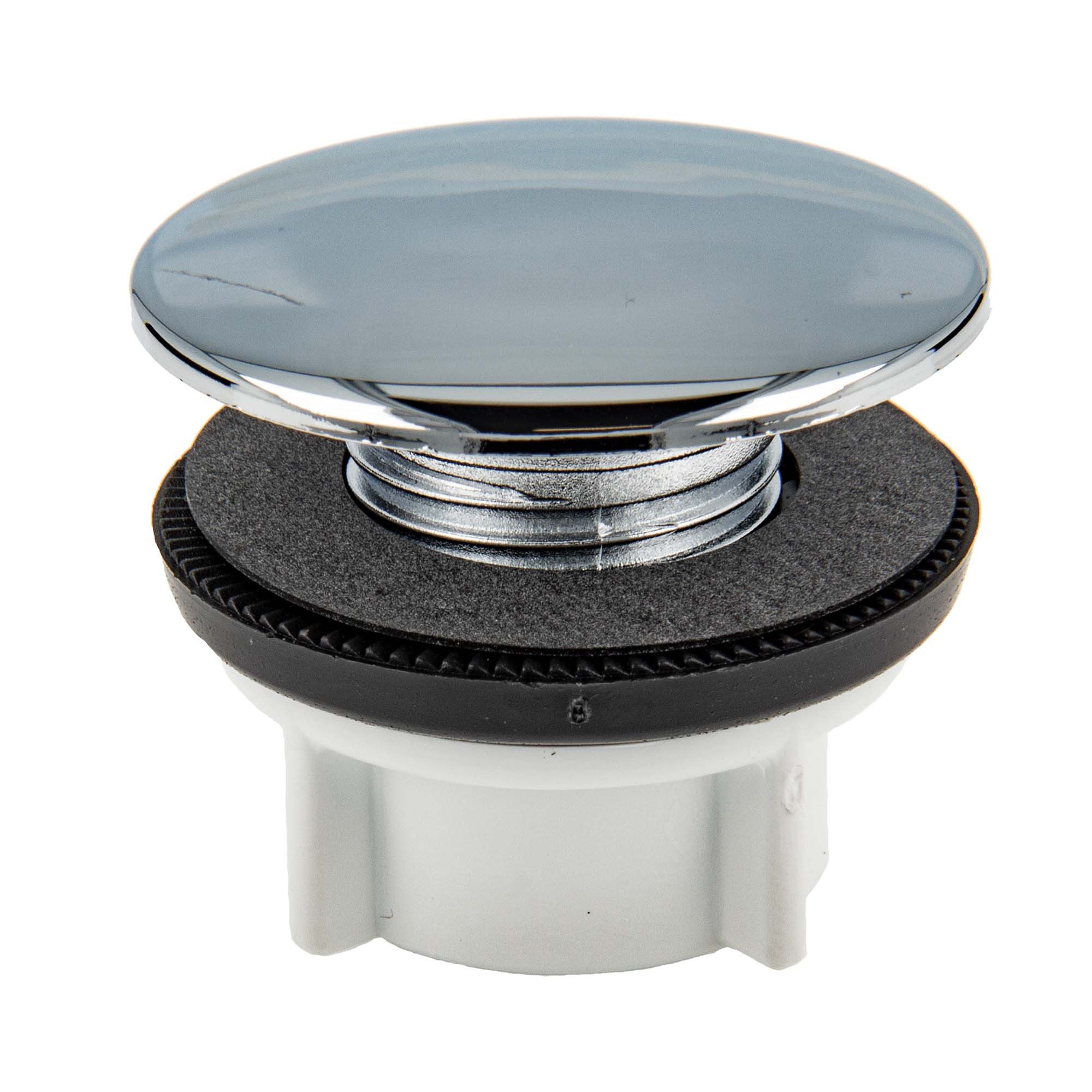 Siphon Hahnlochstopfen Deckrosette Ø 42 mm - Edelstahlsichtplatte