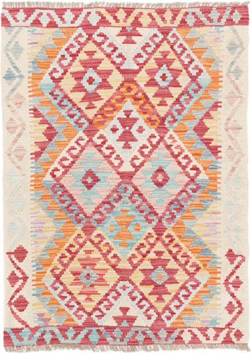 Orientteppich Kelim Afghan 89x119 Handgewebter Orientteppich, Nain Trading, rechteckig, Höhe: 3 mm