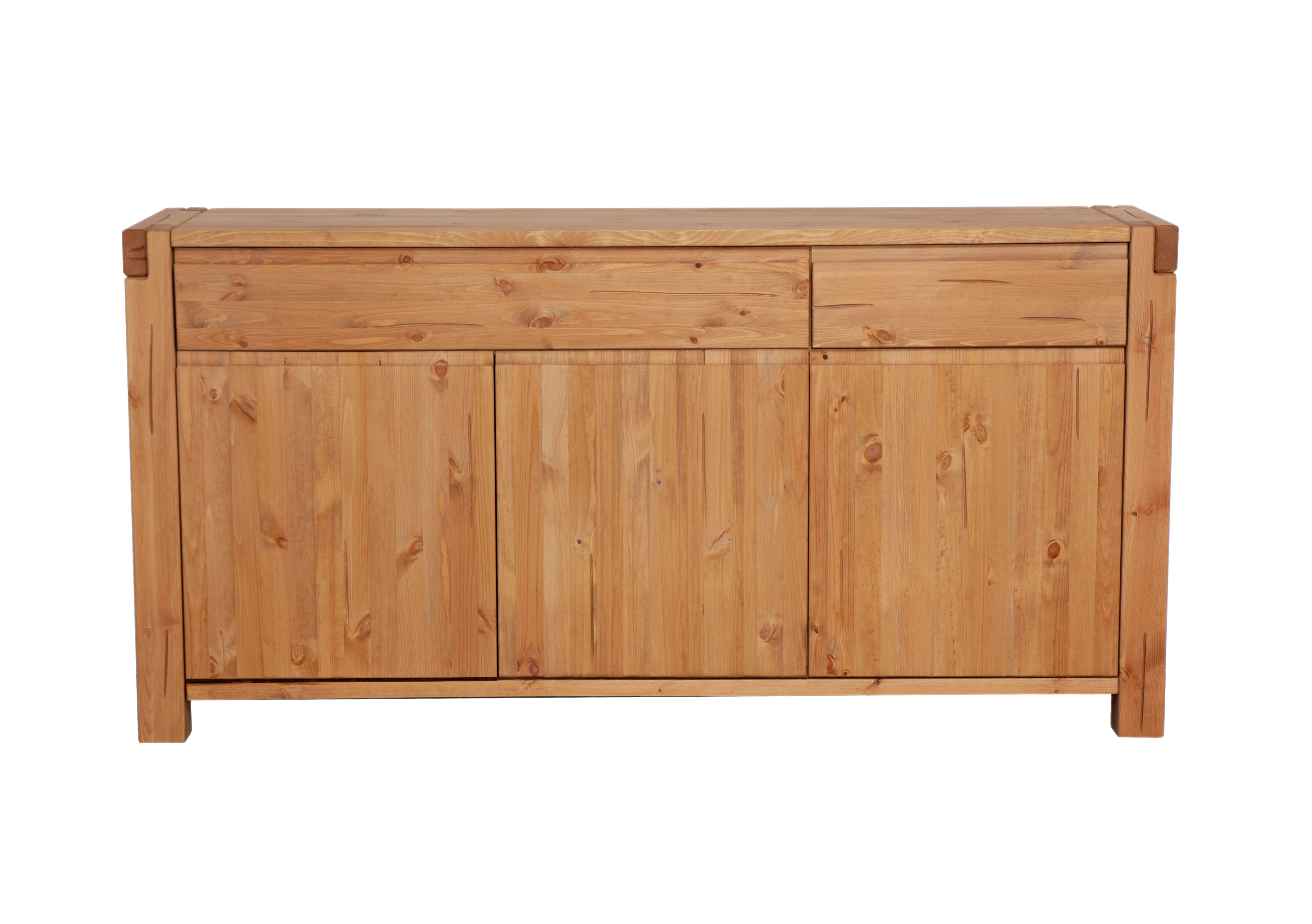 Woodroom Kommode Thun (Maße: 175 × 88 × 44 cm), Sideboard, Anrichte, massive Kiefer eichefarbig honig gebeizt & geölt