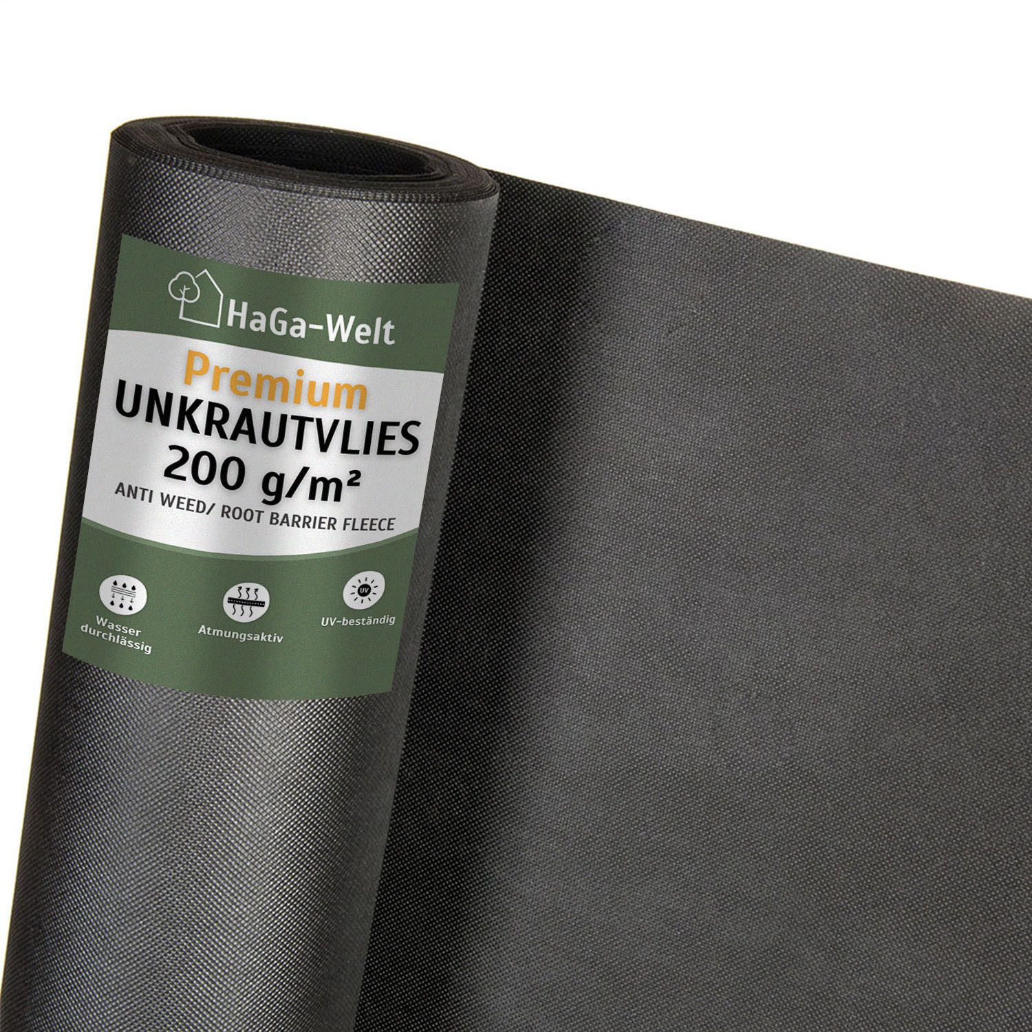 HaGa Unkrautvlies Unkrautvlies (Meterware) Vlies 200g/m², Gartenvlies, Kiesunterlage, Mulchvlies