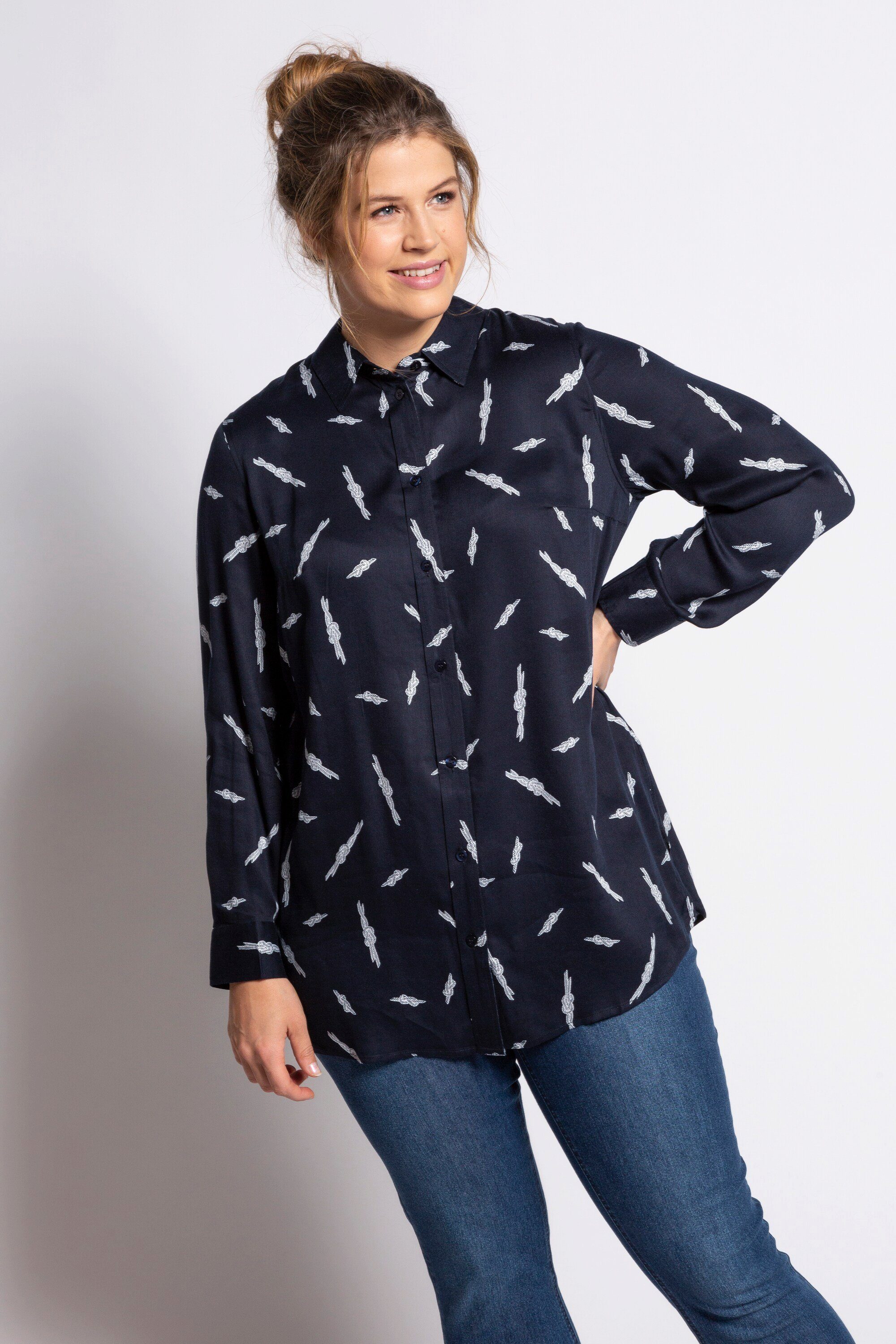 Camicia Donna Ulla Popken In Viscosa E Poliammide - Taglio Regular, Maniche 3/4 - Foto 9