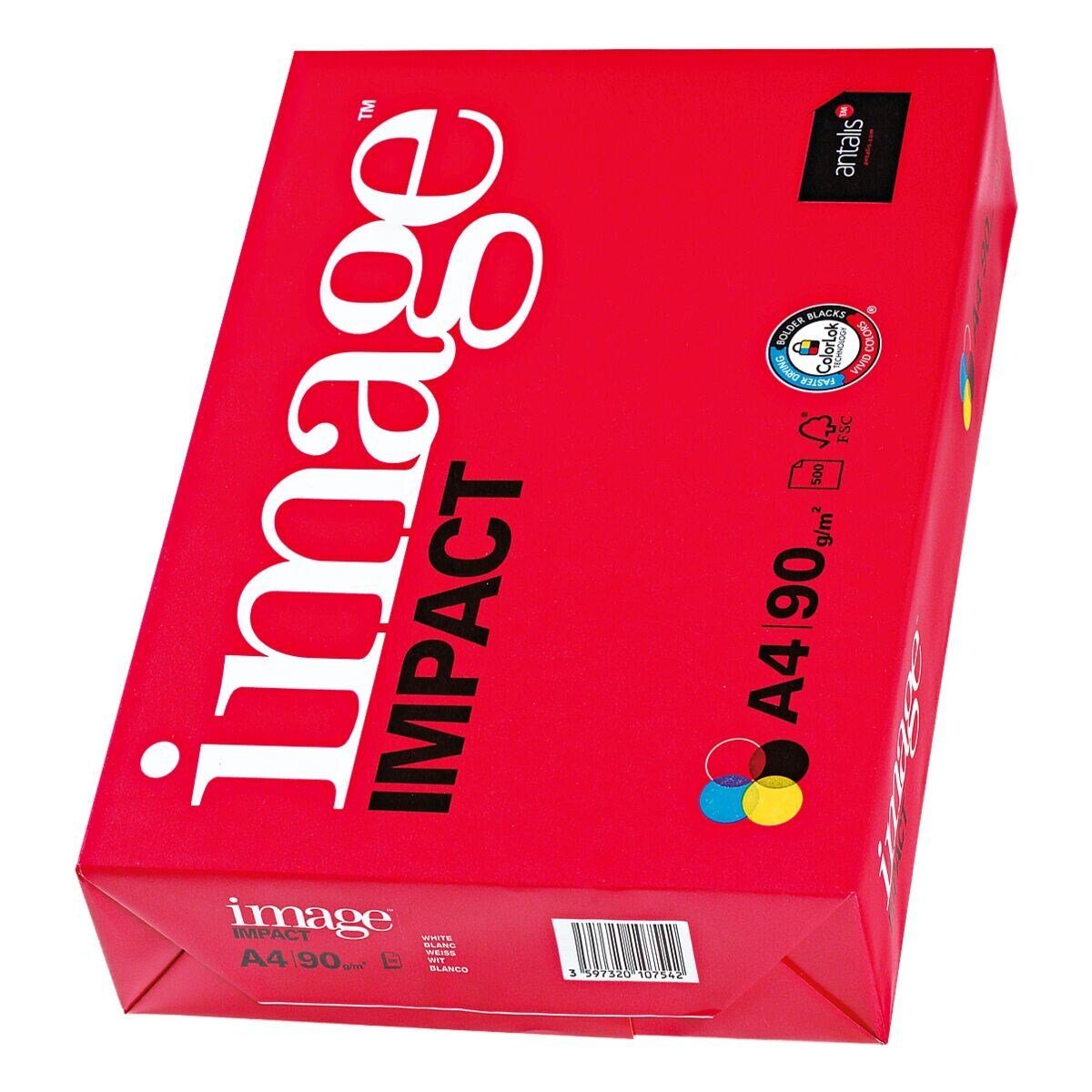ANTALIS Druckerpapier image IMPACT, Format DIN A4, 90 g/m², 168 CIE, 500 Blatt