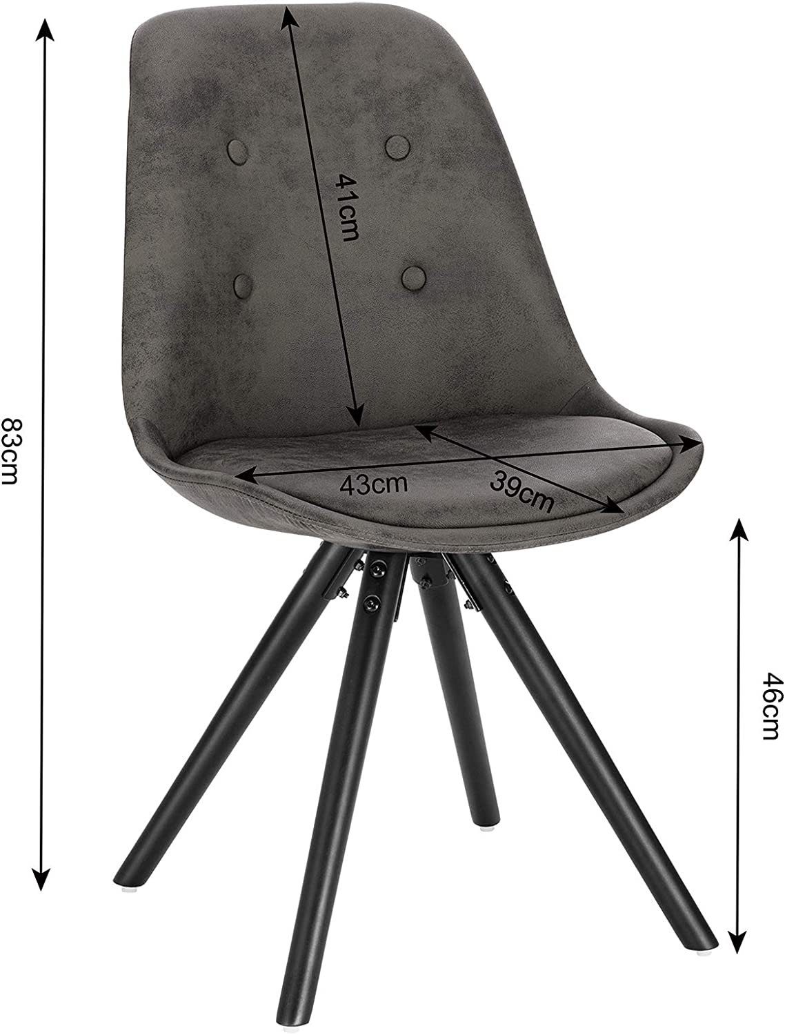 Woltu Esszimmerstuhl (6 St), Stoffbezug Designstuhl Holzgestell Küchenstuhl